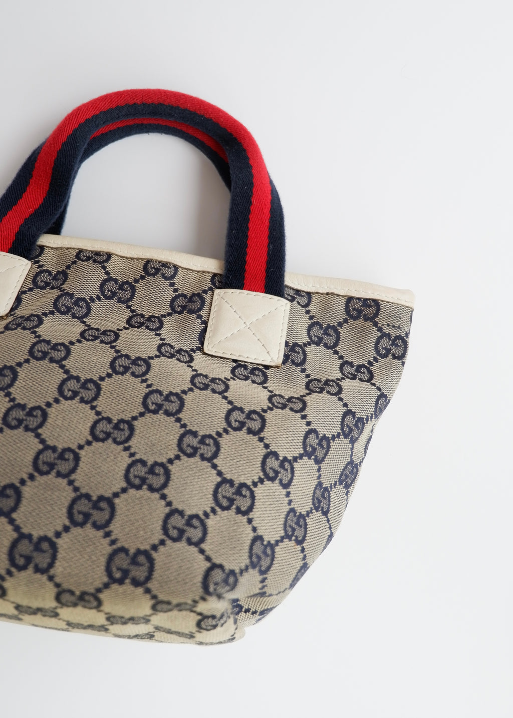 Authentic Preowned Gucci Navy GG Canvas Micro Handbag