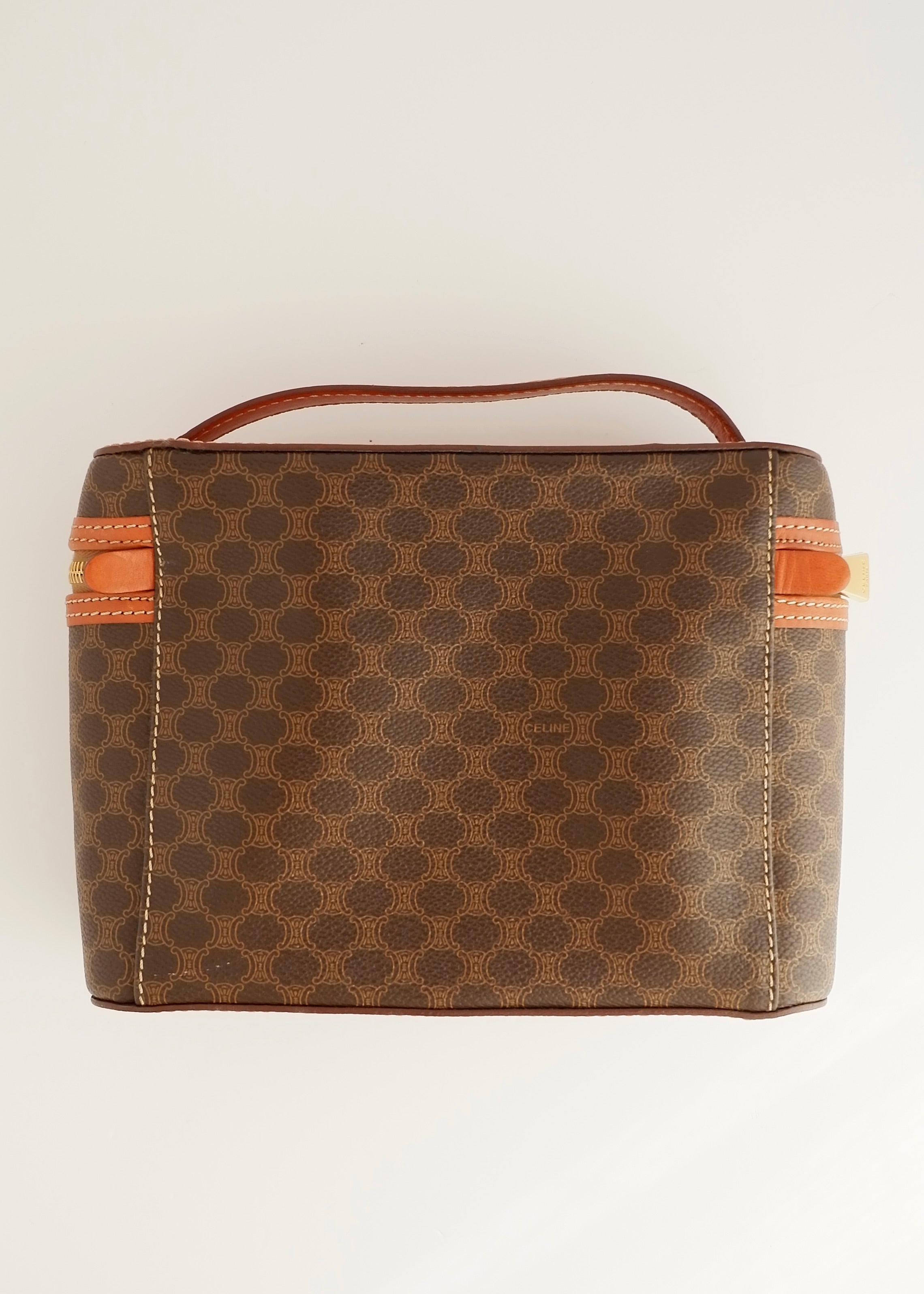 Authentic Preowned Vintage Celine Macadam Top Handle Clutch