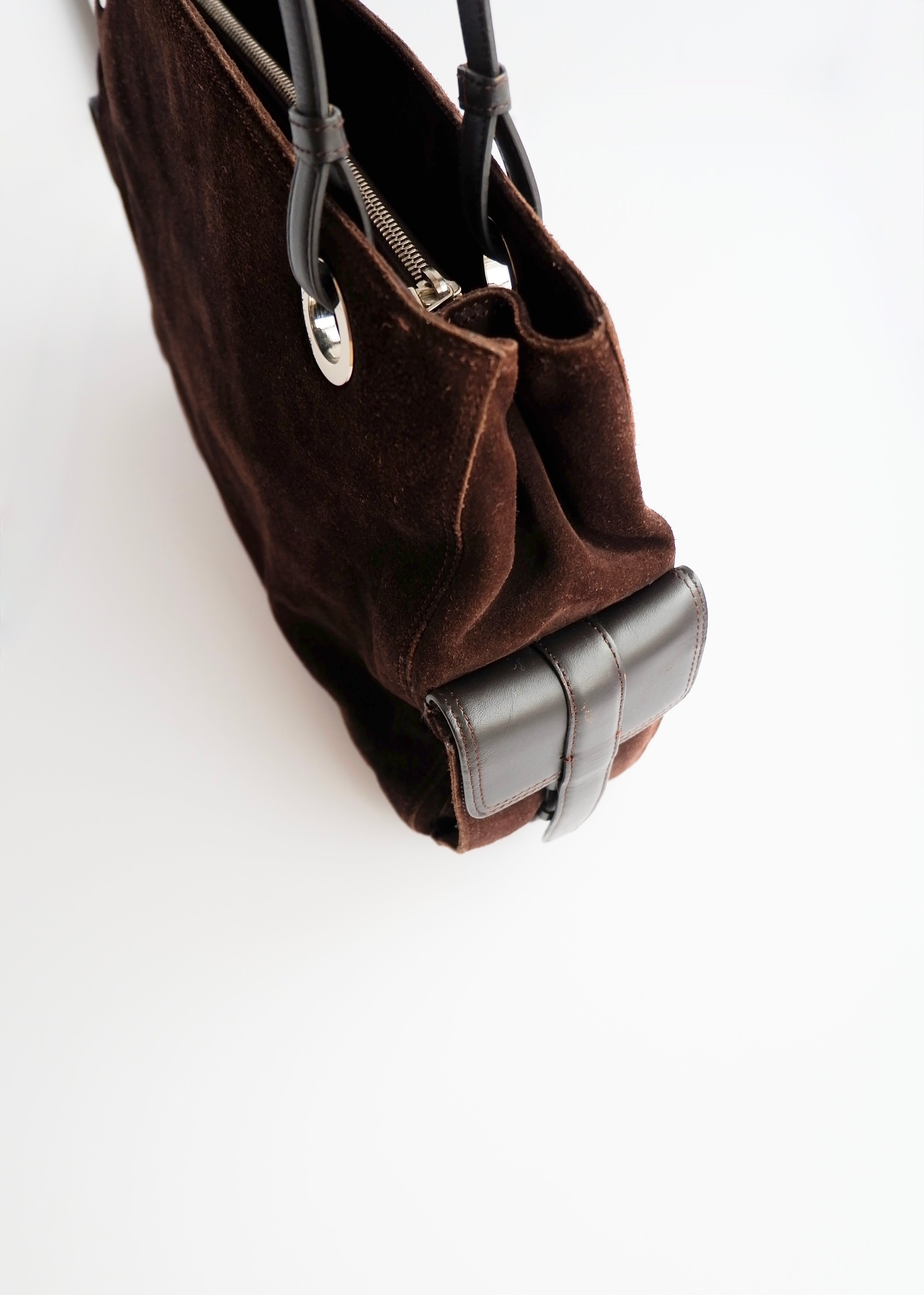 Sac cabas Givenchy en daim marron authentique d'occasion