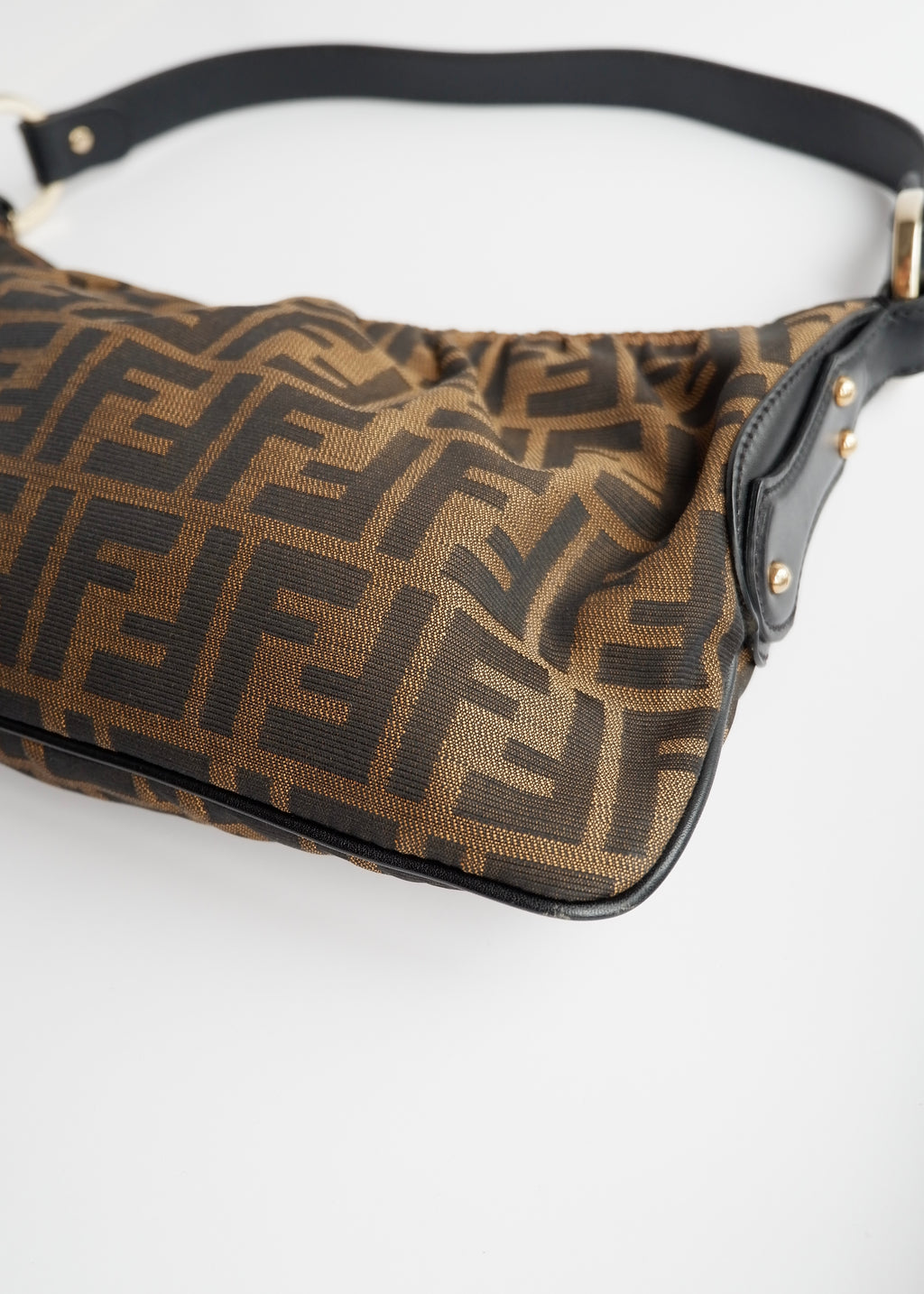 Preowned Fendi Brown Zucca Hobo Shoulder Bag