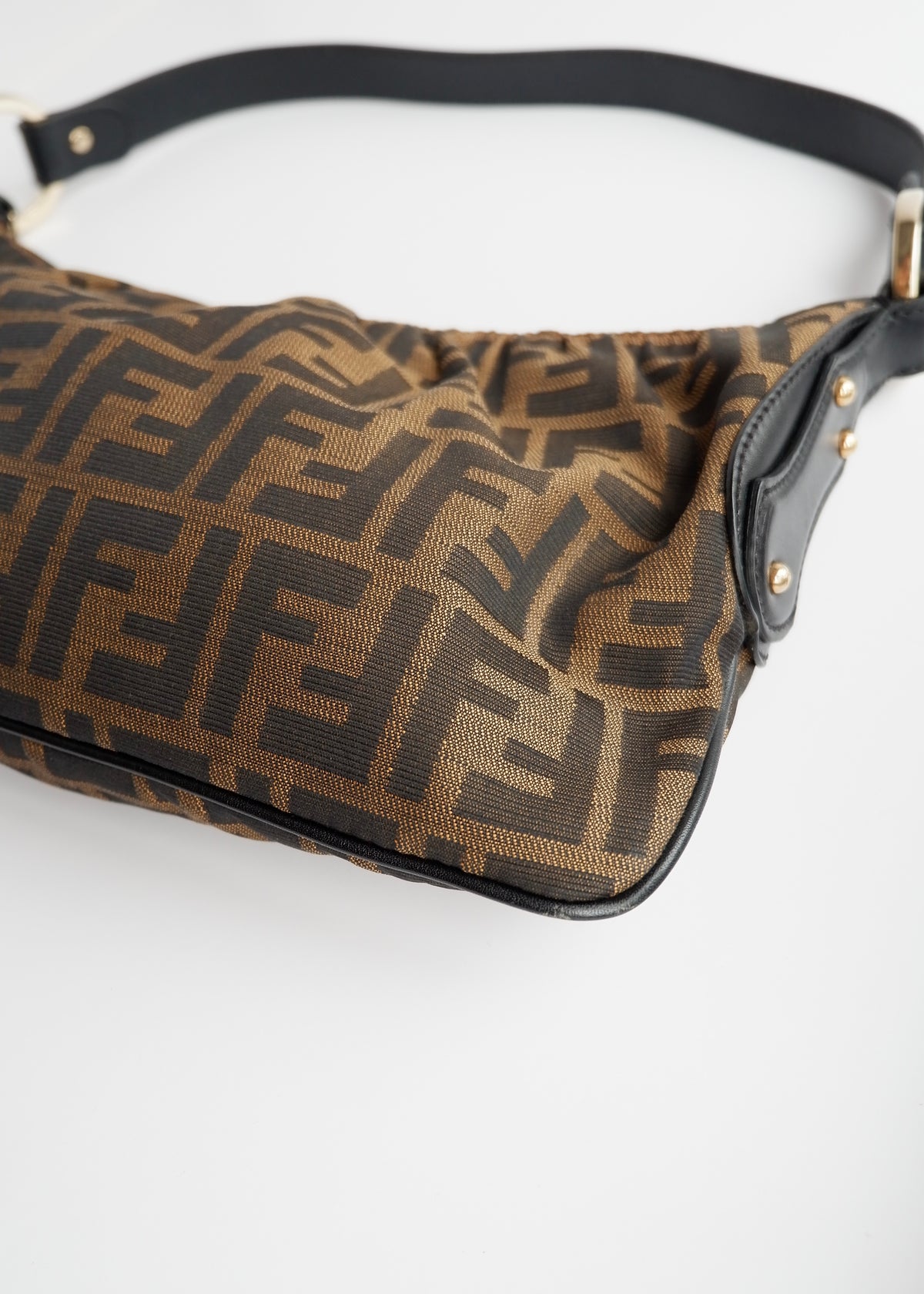Preowned Fendi Brown Zucca Hobo Shoulder Bag