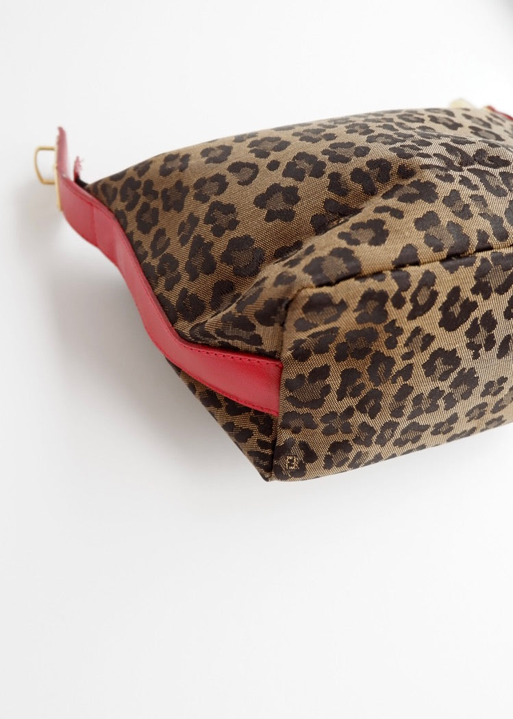 Authentic Preowned Vintage Fendi Animal Print Hand Pouch