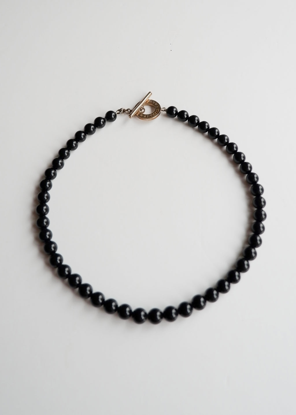 Preowned Tiffany & Co. Black Onyx Bead Necklace