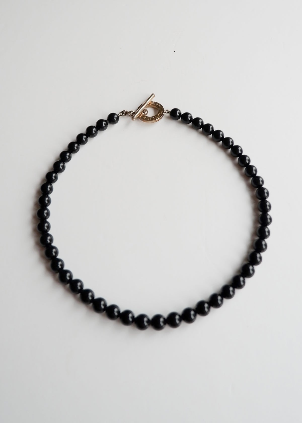 Preowned Tiffany & Co. Black Onyx Bead Necklace