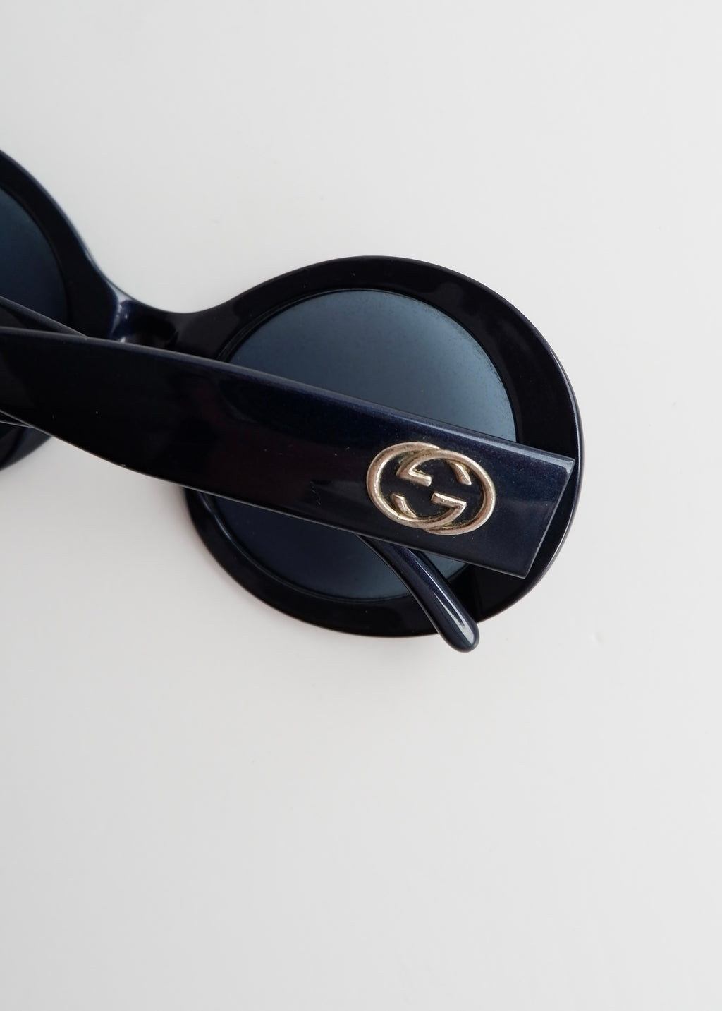 Authentic Preowned Gucci Navy Blue Round Frame Sunglasses