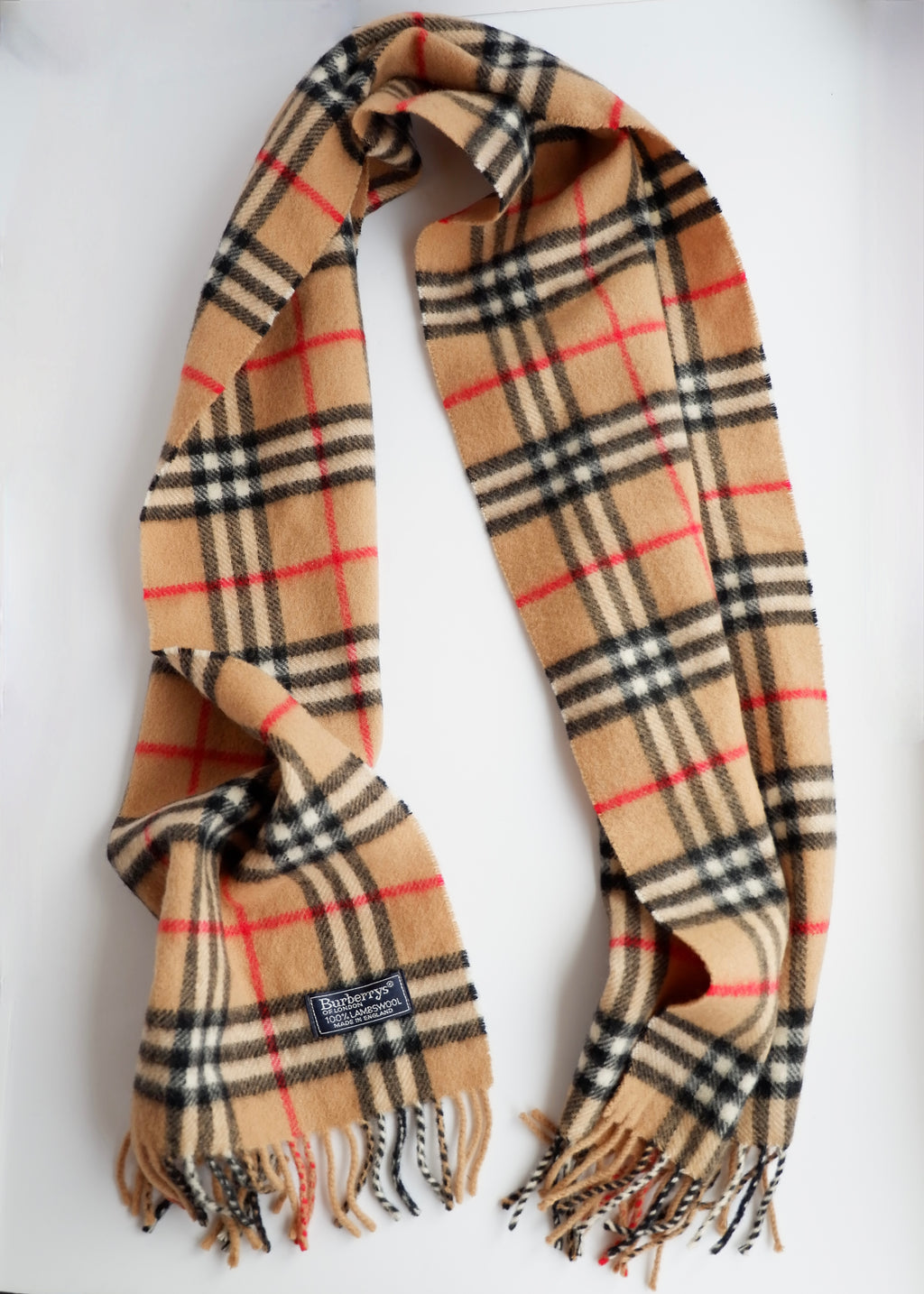 Authentic Preowned Burberry's Wool Check Print Scarf