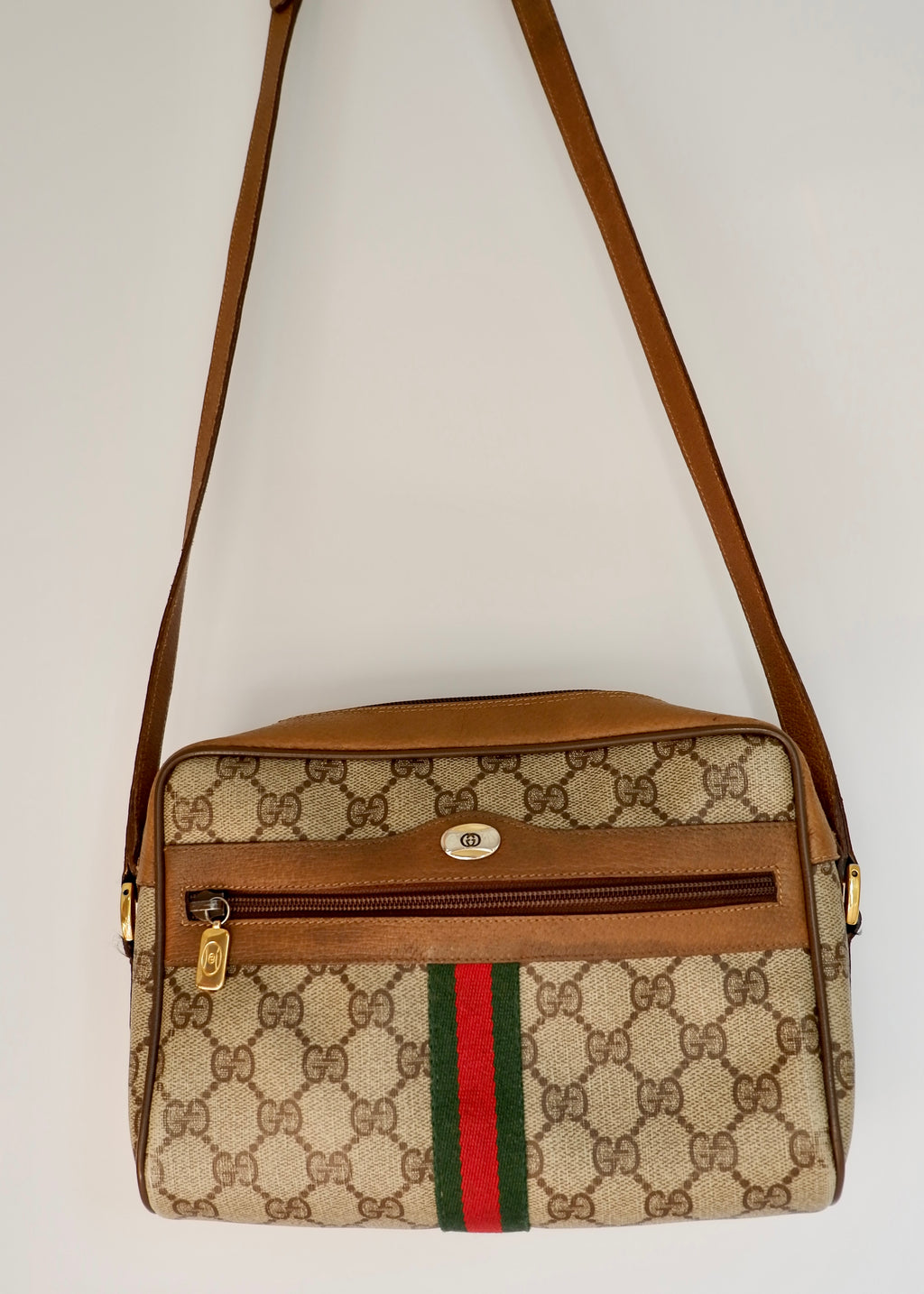 Authentic Preowned Gucci Anniversary Collection Brown Camera Bag