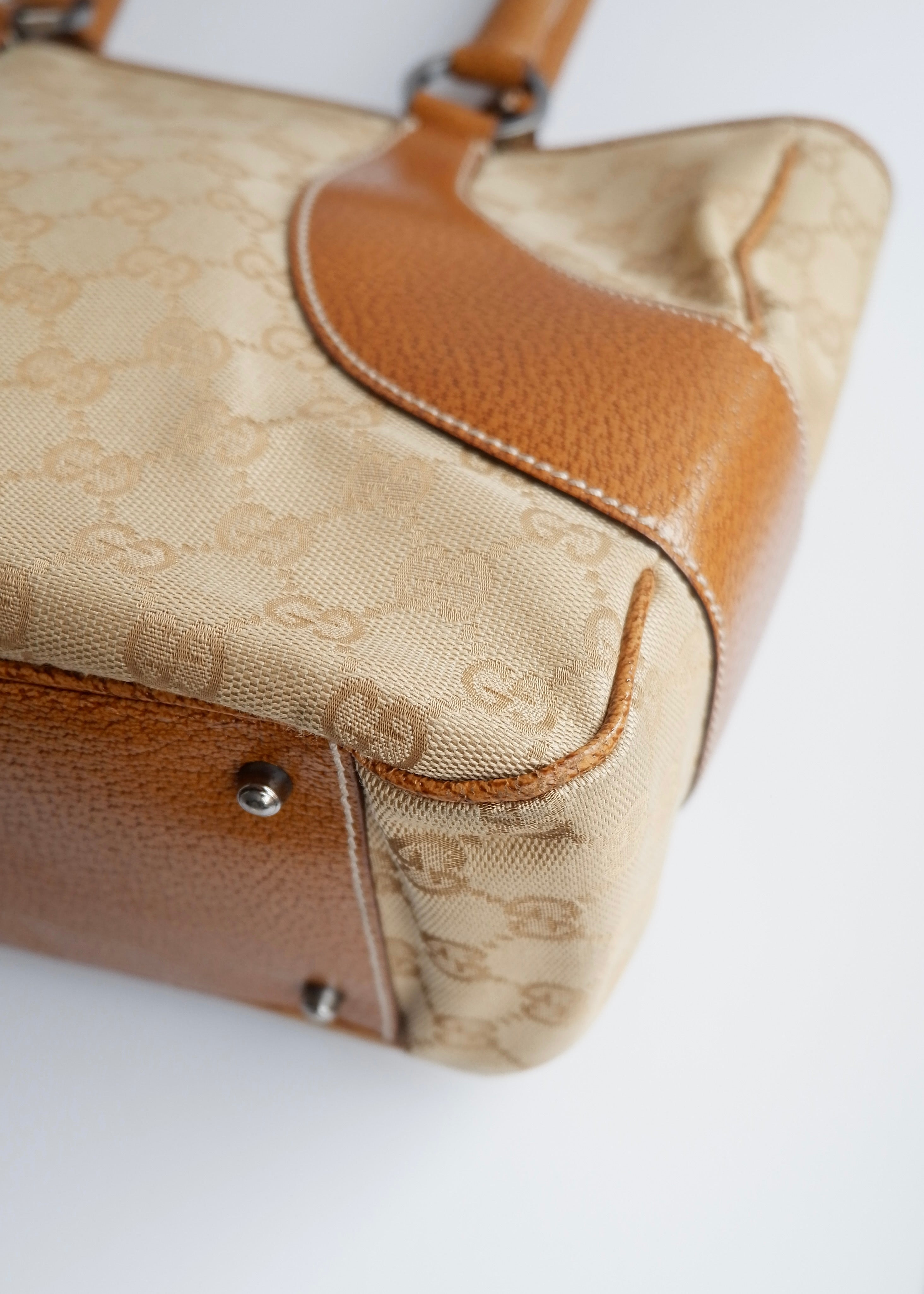 Authentic Preowned Gucci Caramel Brown GG Canvas Shoulder Bag