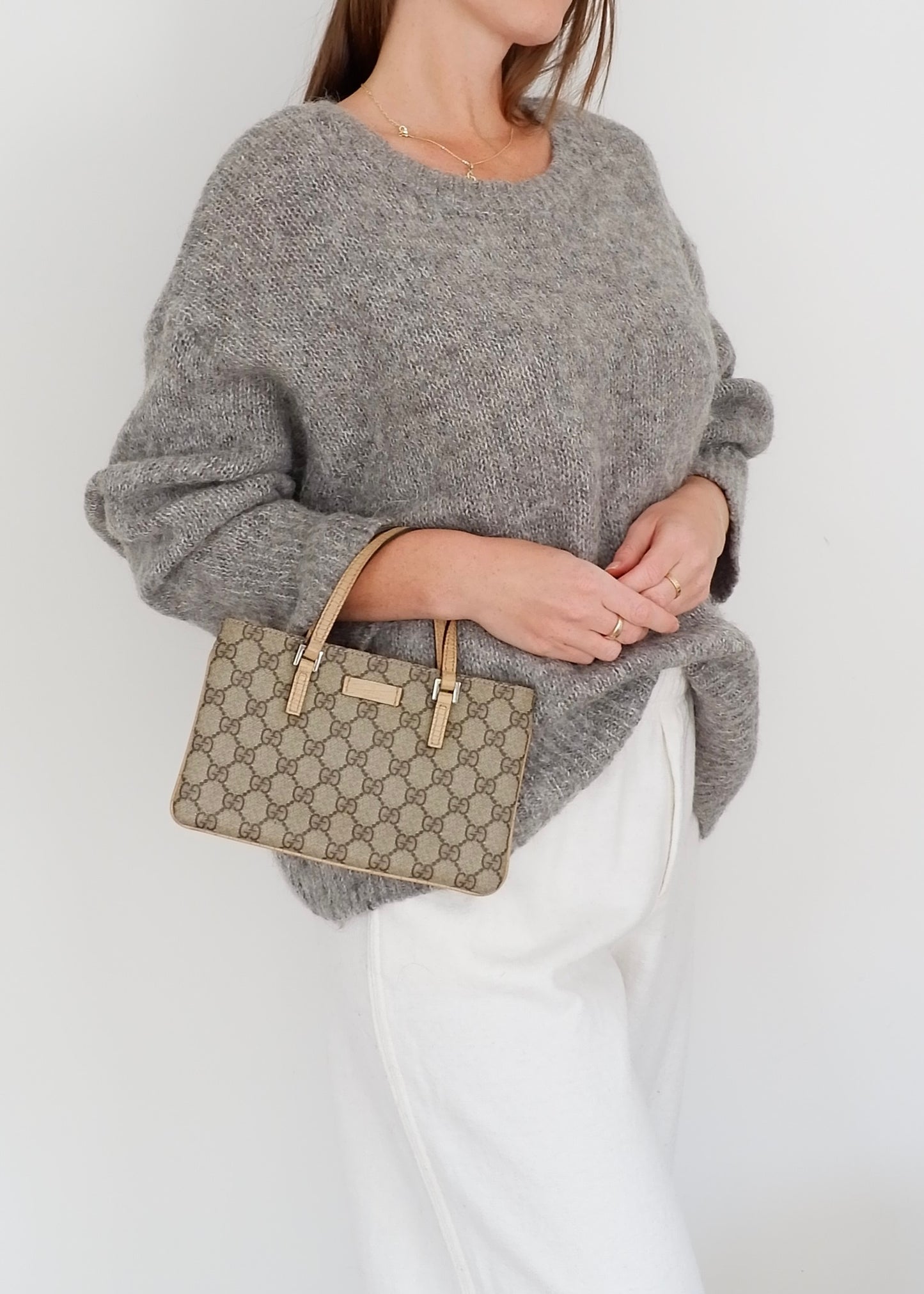 Authentic Preowned Gucci Beige GG Canvas Mini Handbag