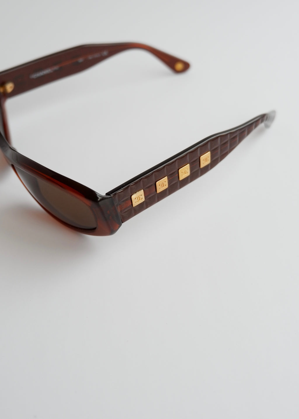 Authentic Preowned Vintage Chanel Brown Square Frame Sunglasses