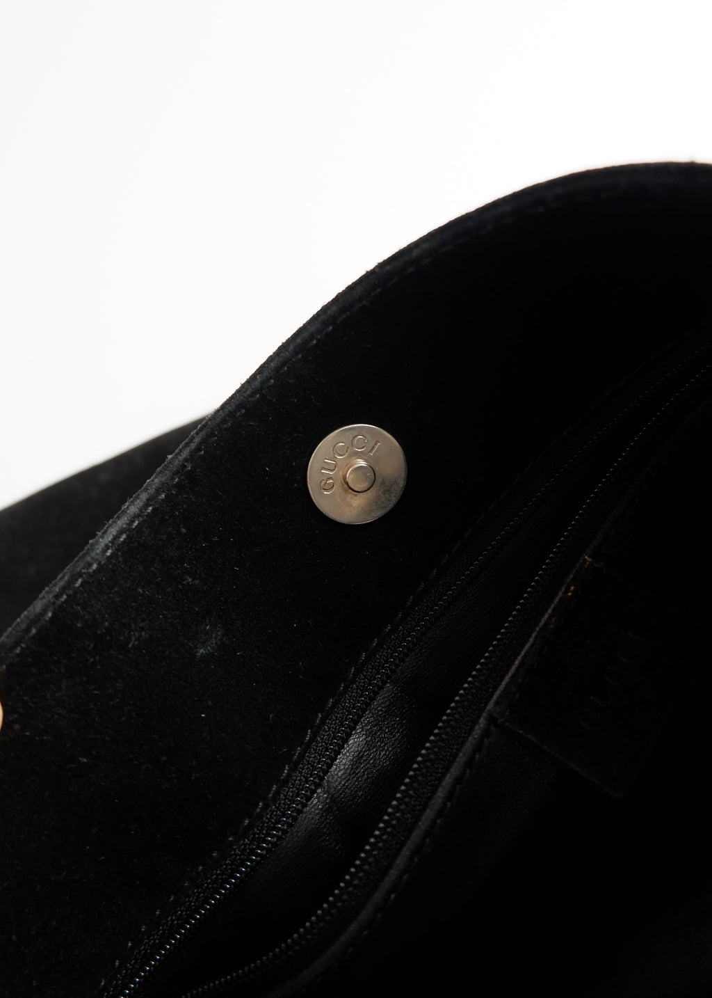 Authentic Preowned Gucci Black Suede Hobo Shoulder Bag