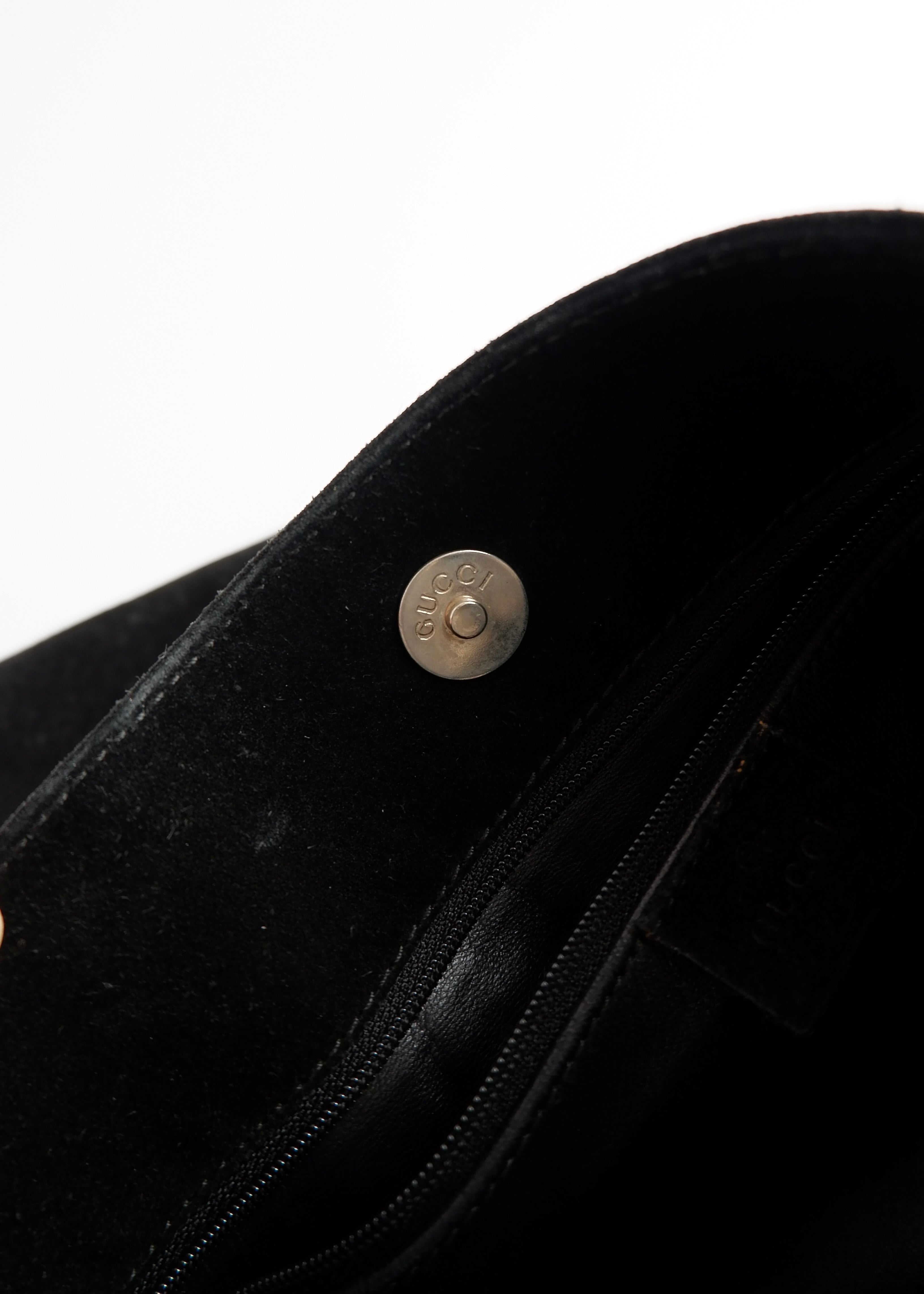 Authentic Preowned Gucci Black Suede Hobo Shoulder Bag