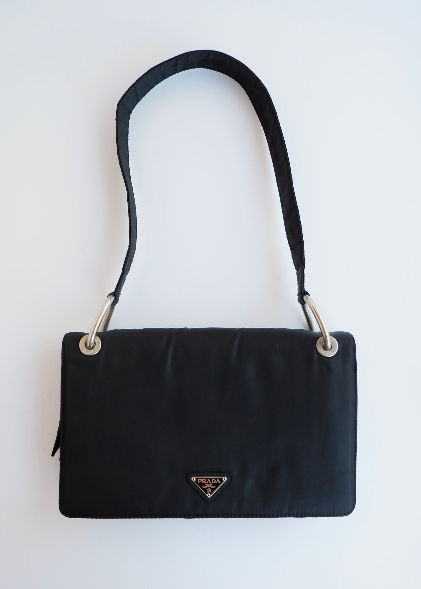 Authentic Preowned Prada Black Nylon Hobo Shoulder Bag