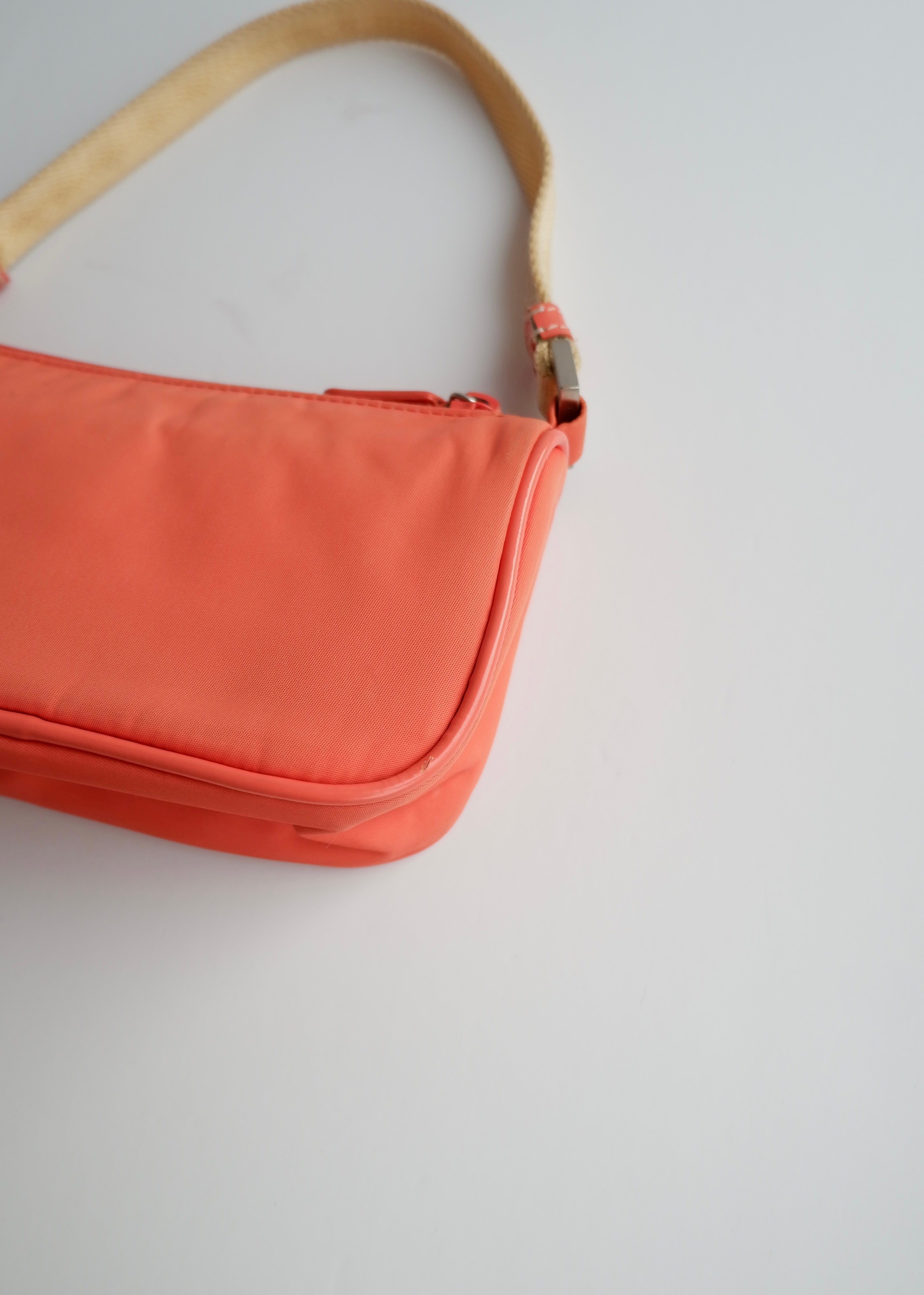 Authentic Preowned Prada Salmon Pink Nylon Shoulder Bag