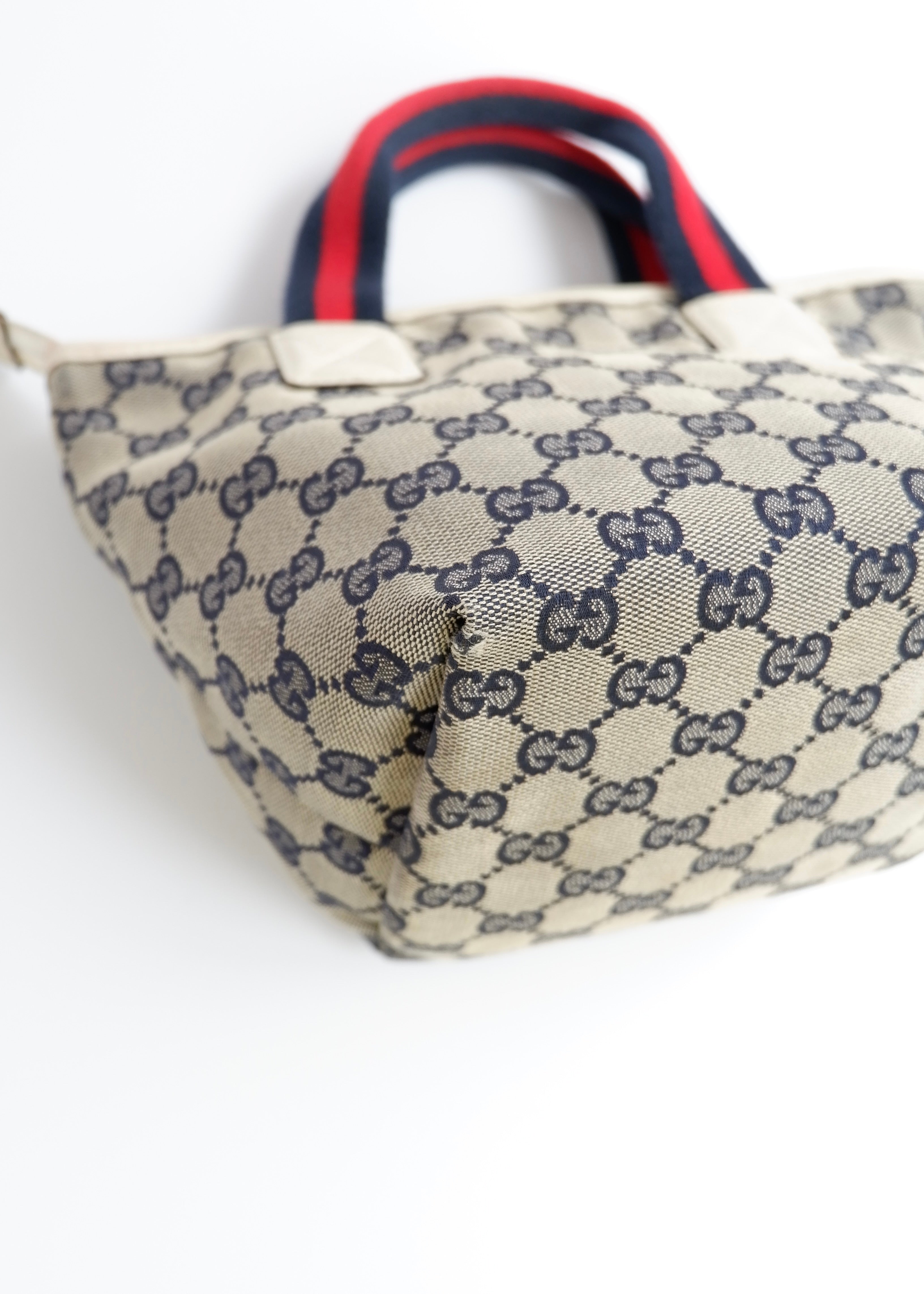 Authentic Preowned Gucci Navy GG Canvas Micro Handbag