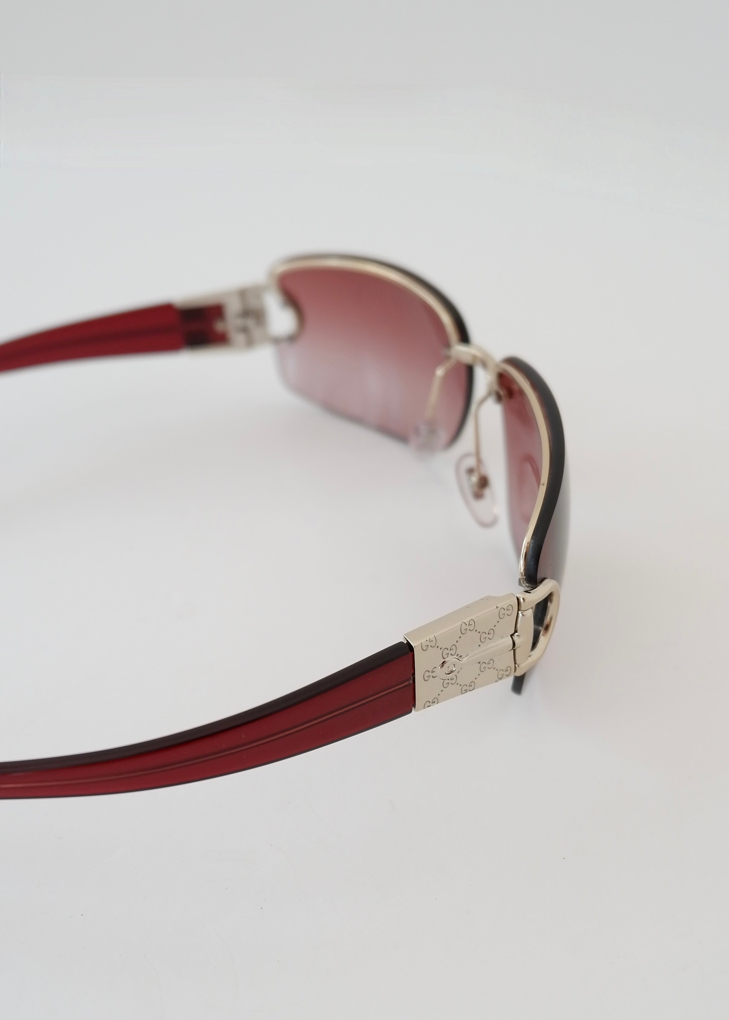 Authentic Preowned Gucci Burgundy Frameless Sunglasses