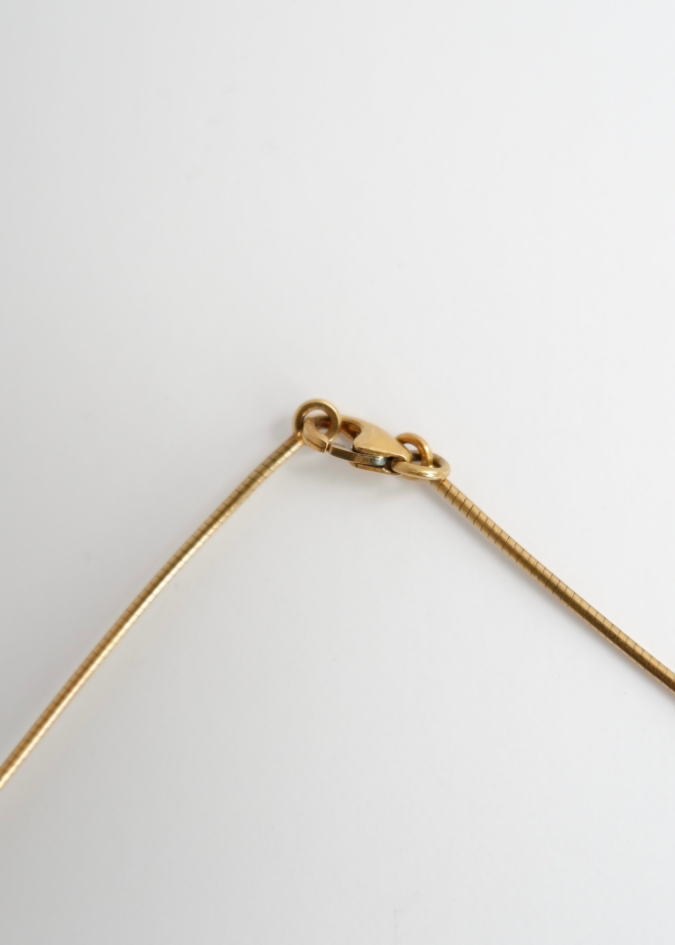 Authentic Preowned Hermes Yellow Gold/ Blue Laquered H Pendant Necklace