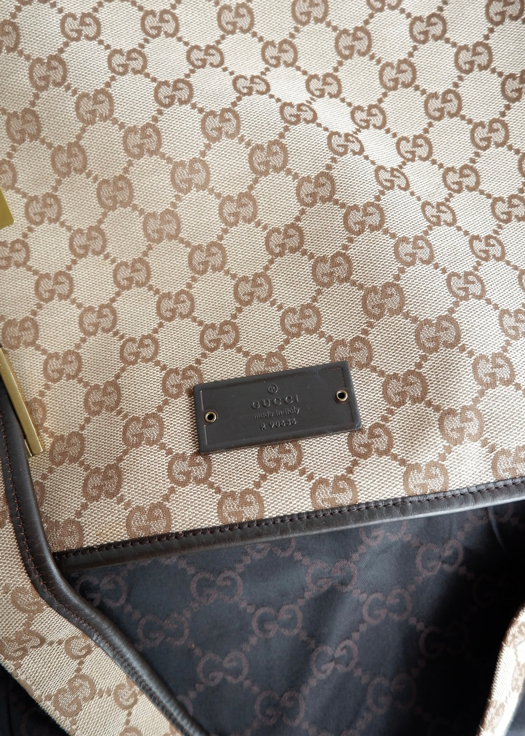 Authentic Preowned Gucci Brown GG Canvas Crossbody Bag