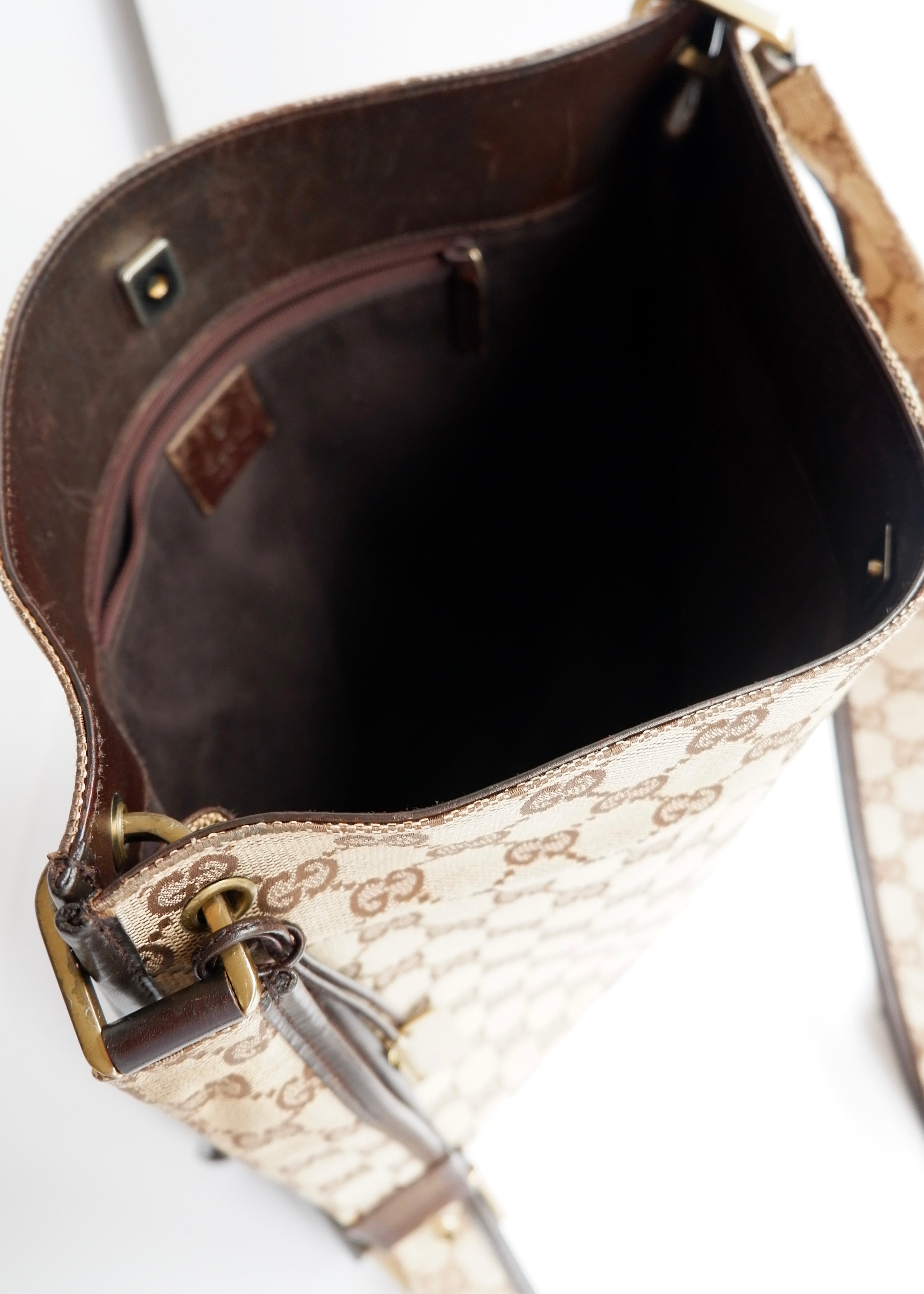 Authentic Preowned Gucci Brown GG Canvas Crossbody Bag