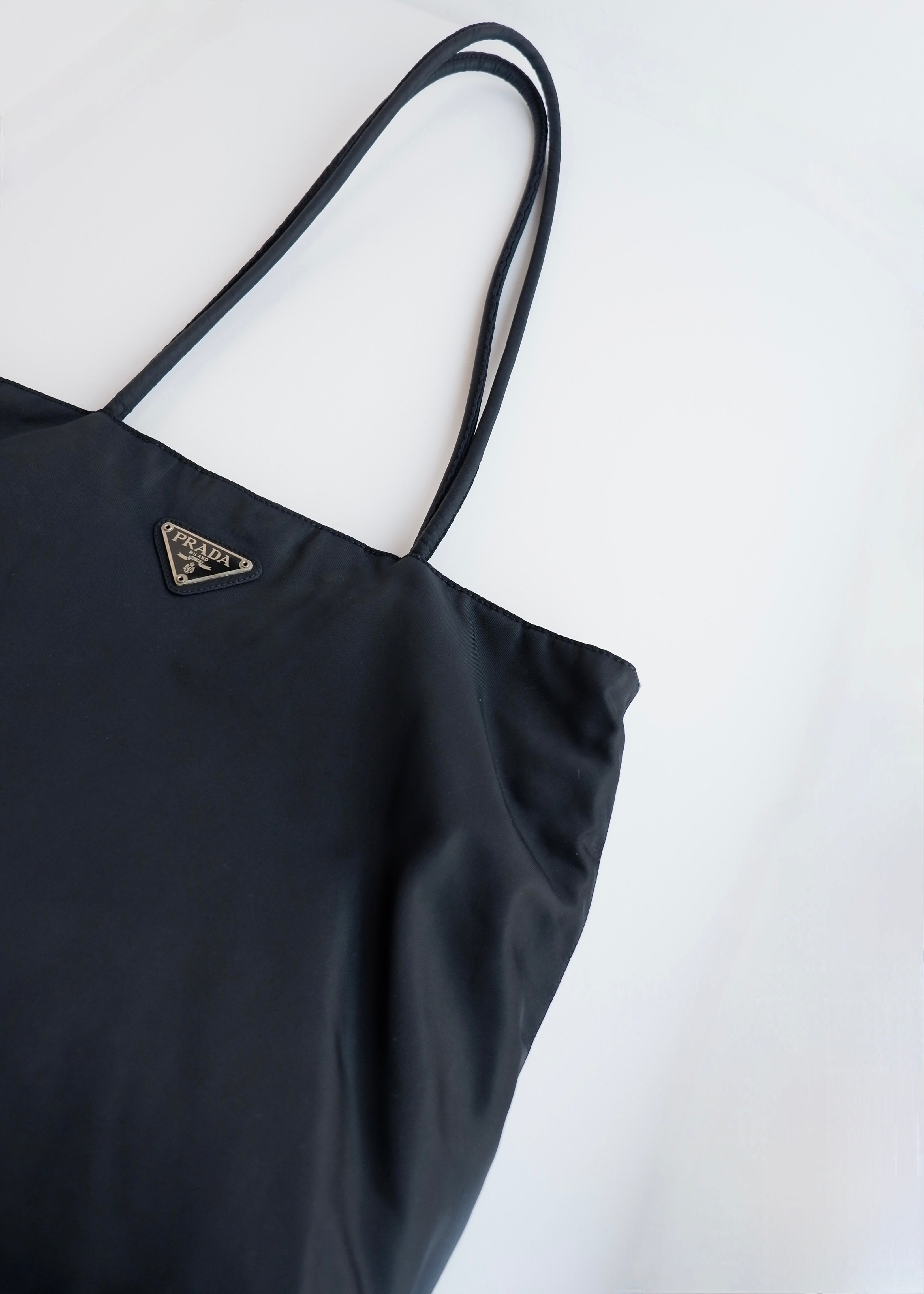Authentic Preowned Prada Navy Nylon Long Strap Tote Bag