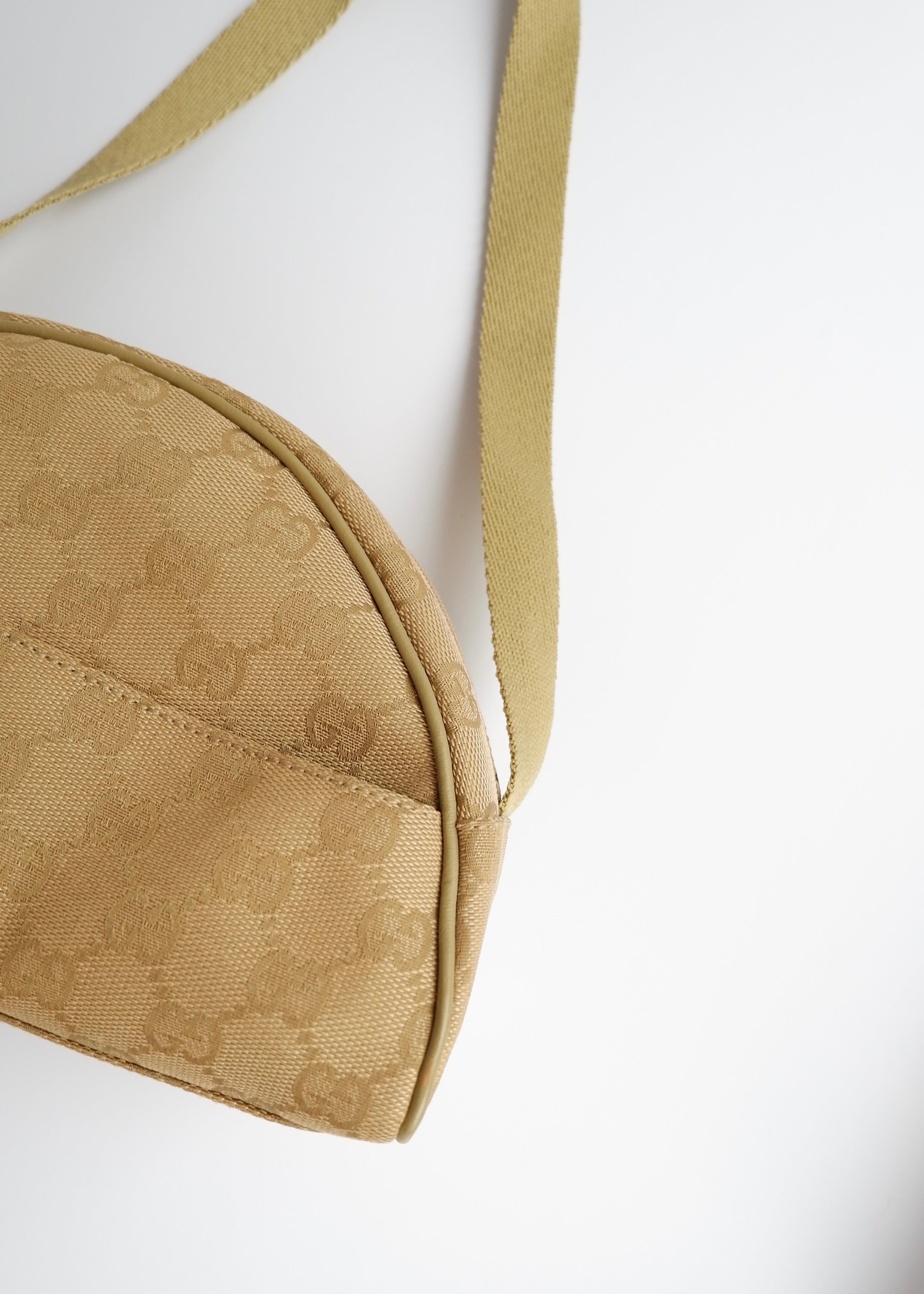 Authentic Preowned Gucci Green GG Canvas Half Moon Shoulder Bag