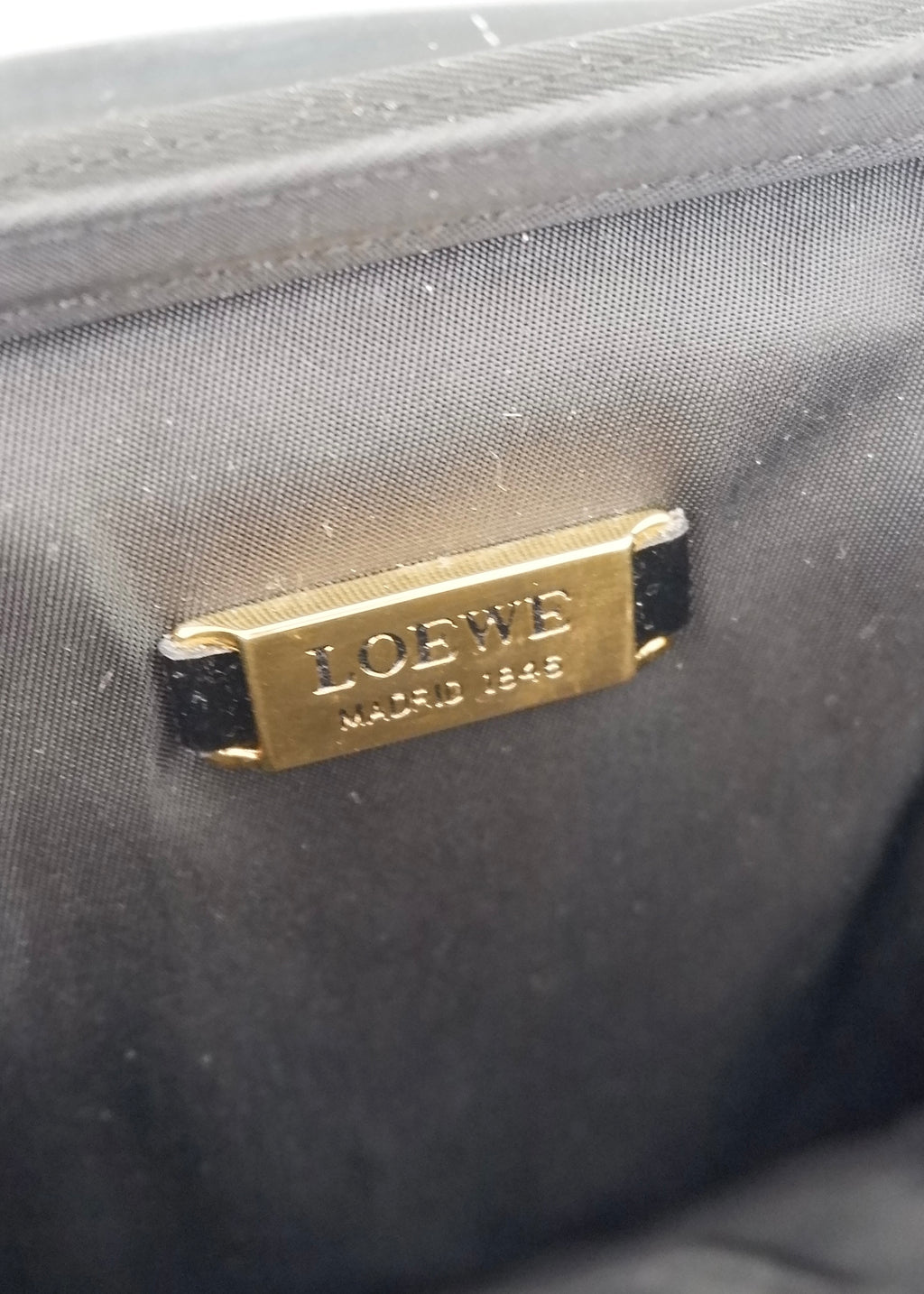 Authentic Preowned Vintage Loewe Animal Print Top Handle Vanity Bag