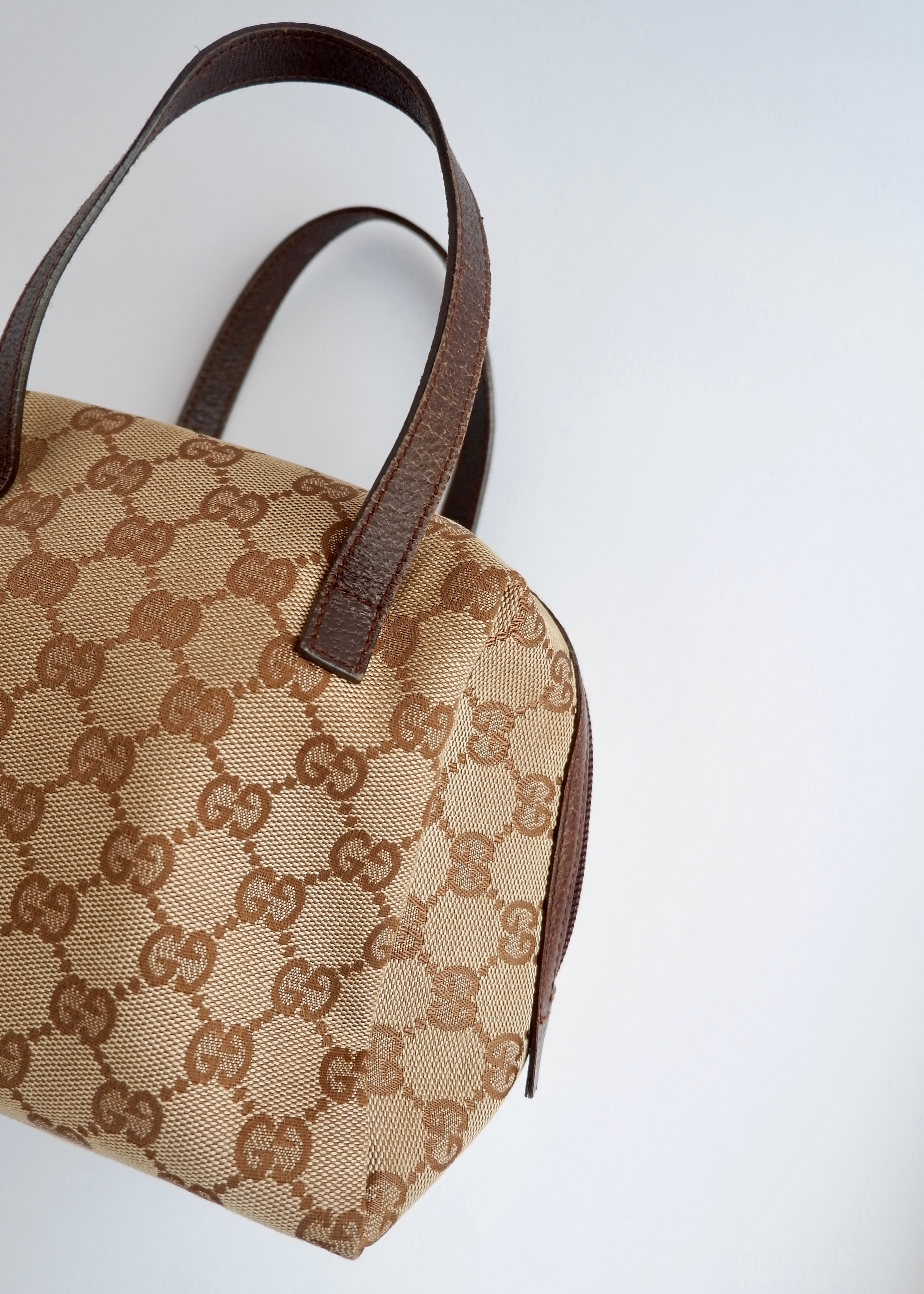 Authentic Preowned Gucci Brown GG Canvas Tofu Handbag