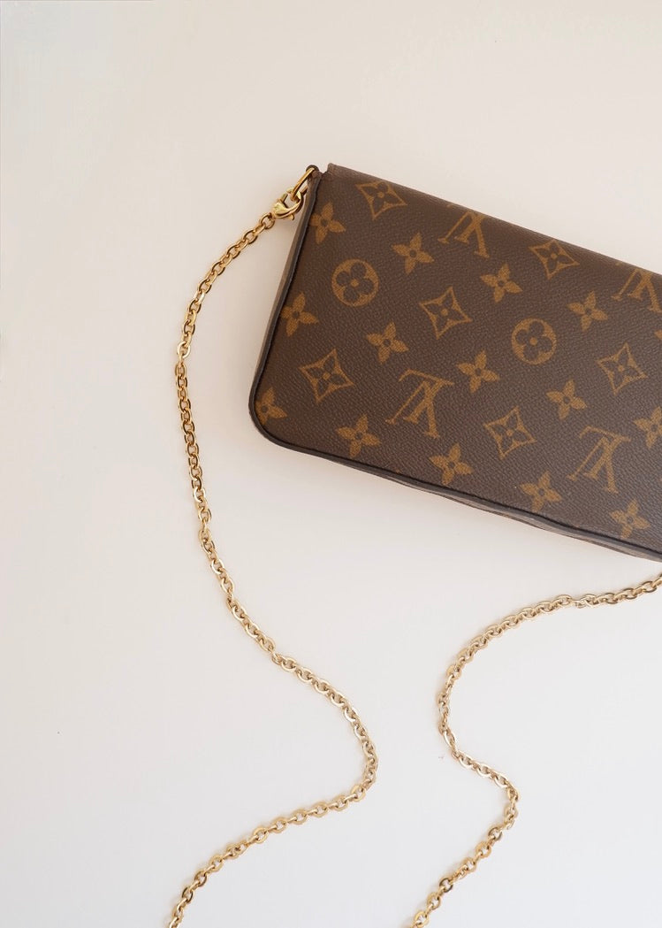 Preowned Louis Vuitton Monogram Felicie Pochette Crossbody Bag