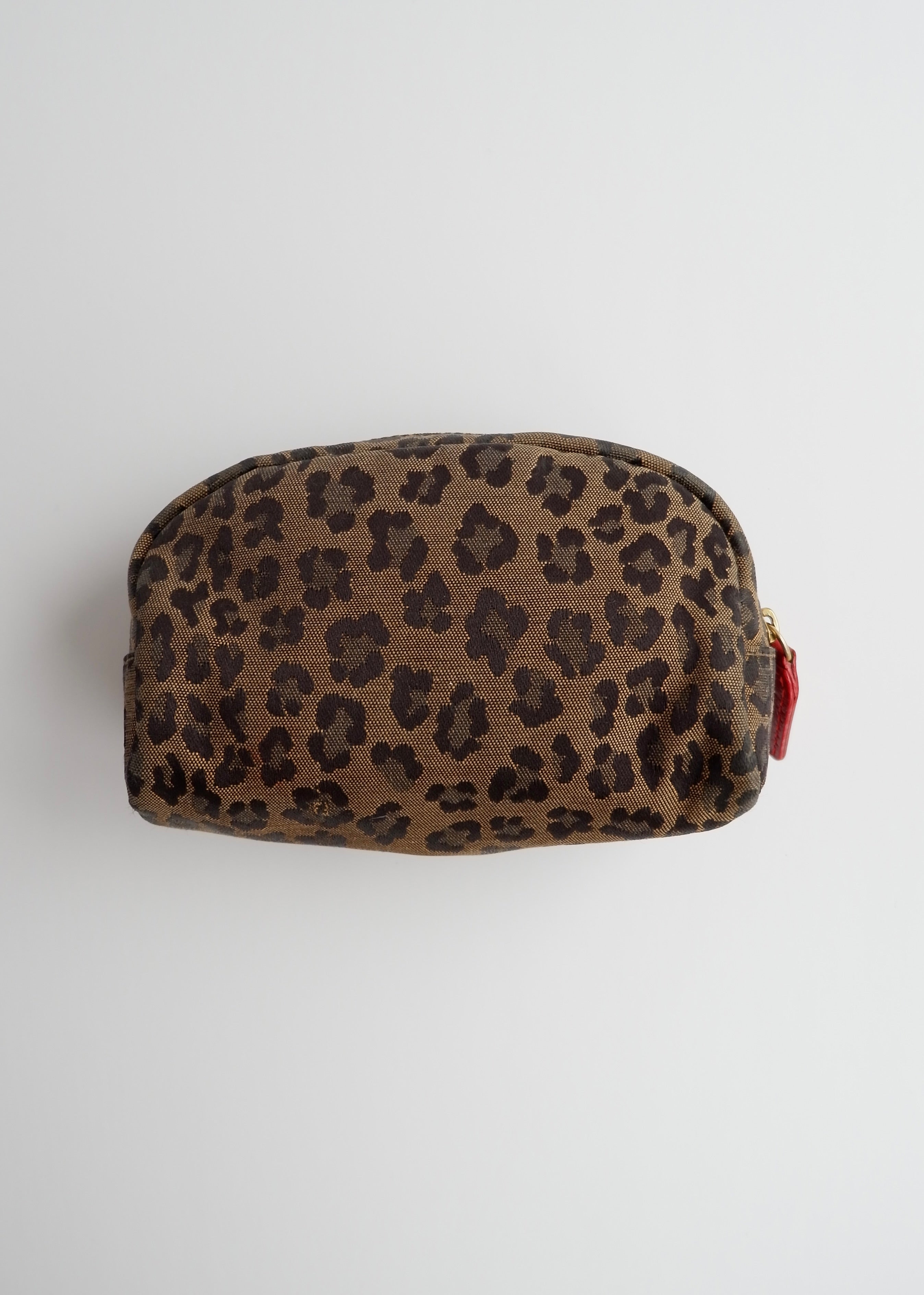 Authentic Preowned Fendi Brown Animal Print Canvas Pouch