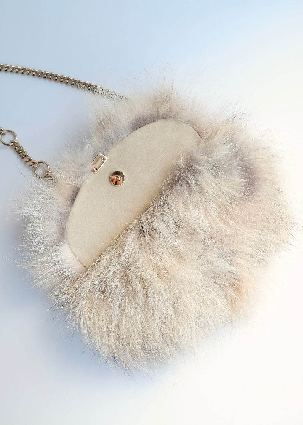 Preowned Chloé Brown Leather/ Fur Georgia Belt Bag