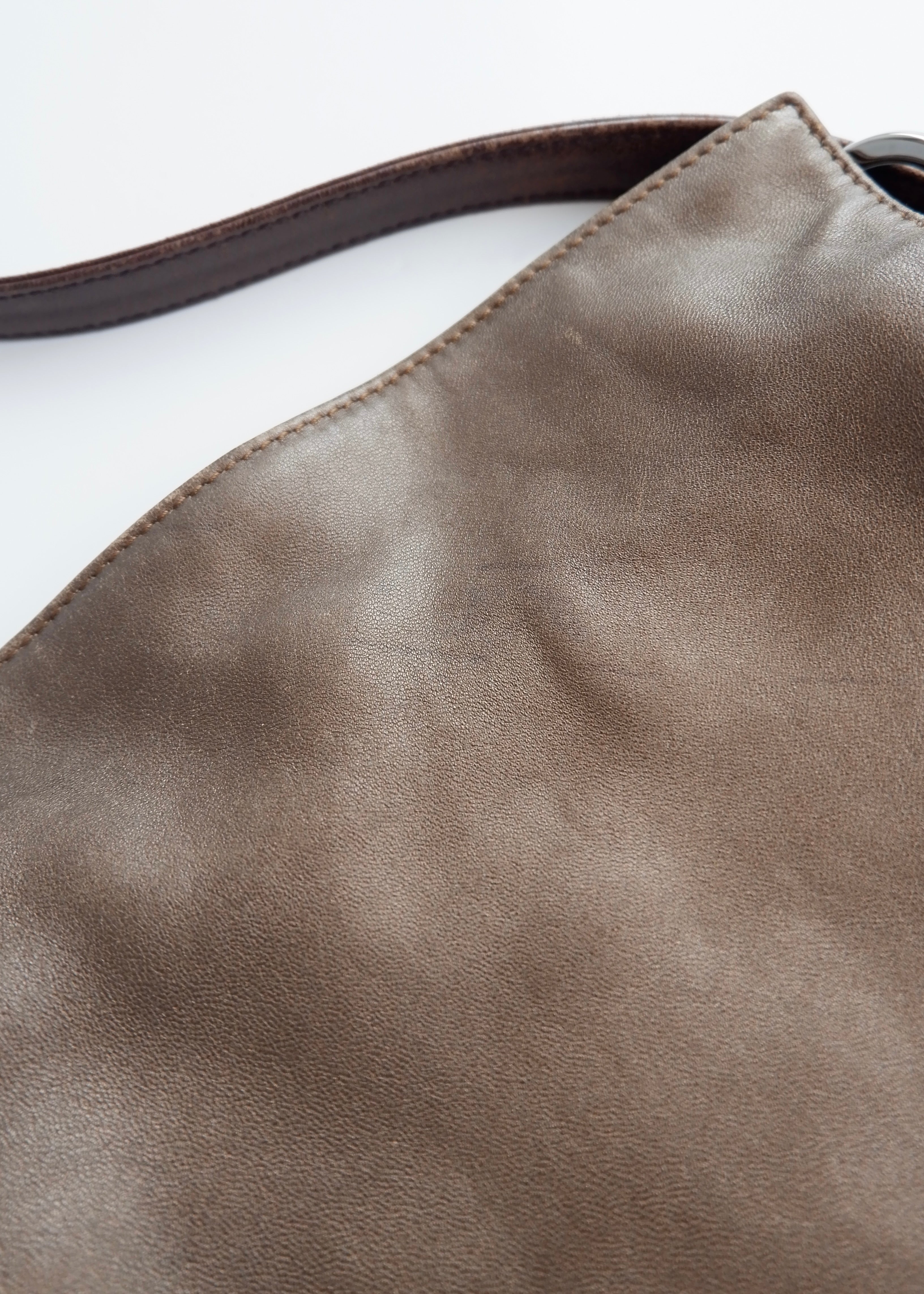 Authentic Preowned Vintage Loewe Bronze Leather Flamingo Bag