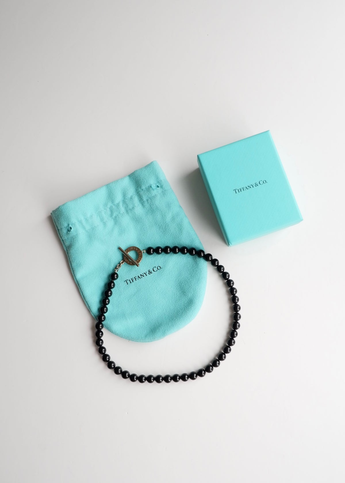 Preowned Tiffany & Co. Black Onyx Bead Necklace