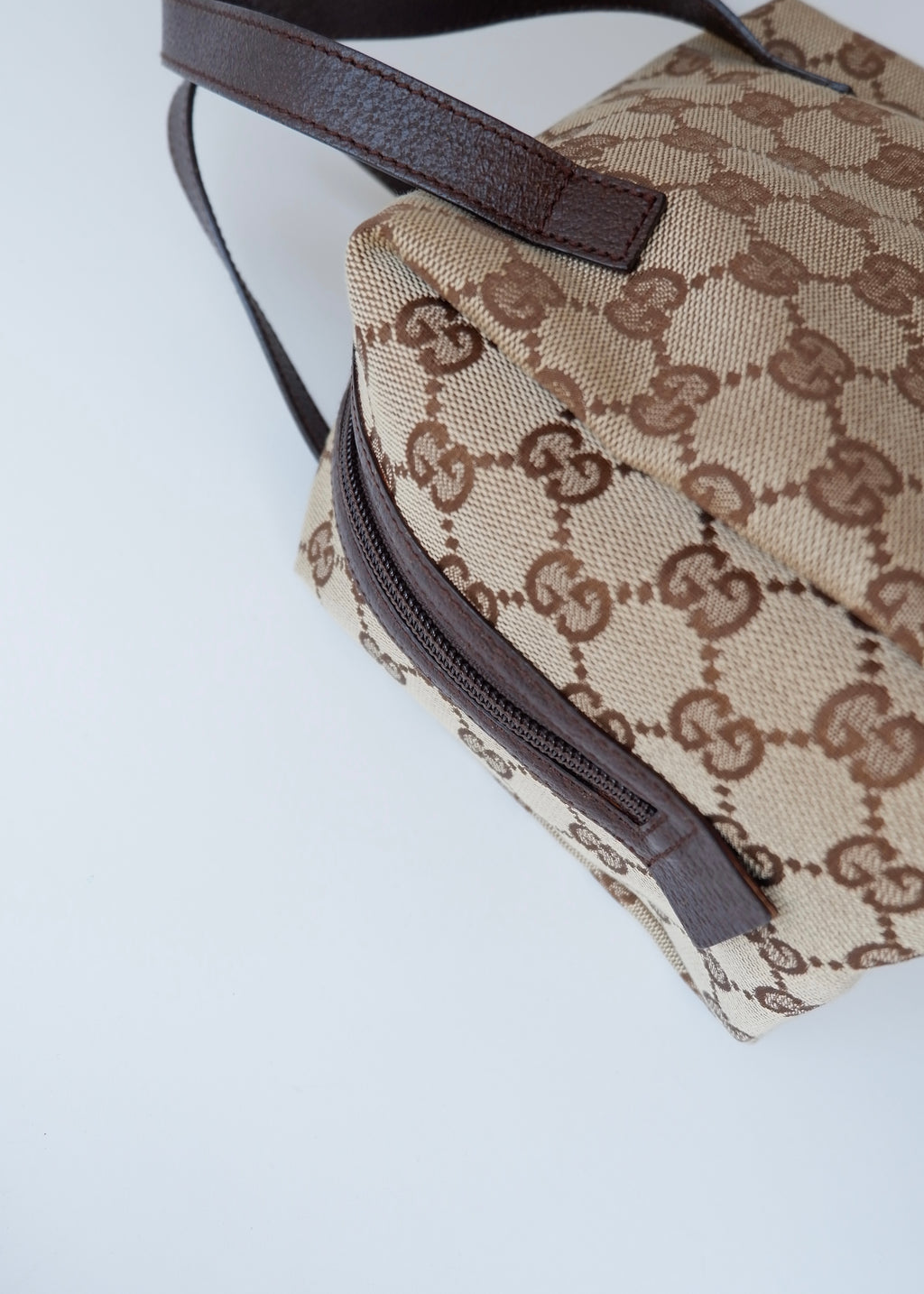 Preowned Gucci Brown GG Canvas Tofu Handbag