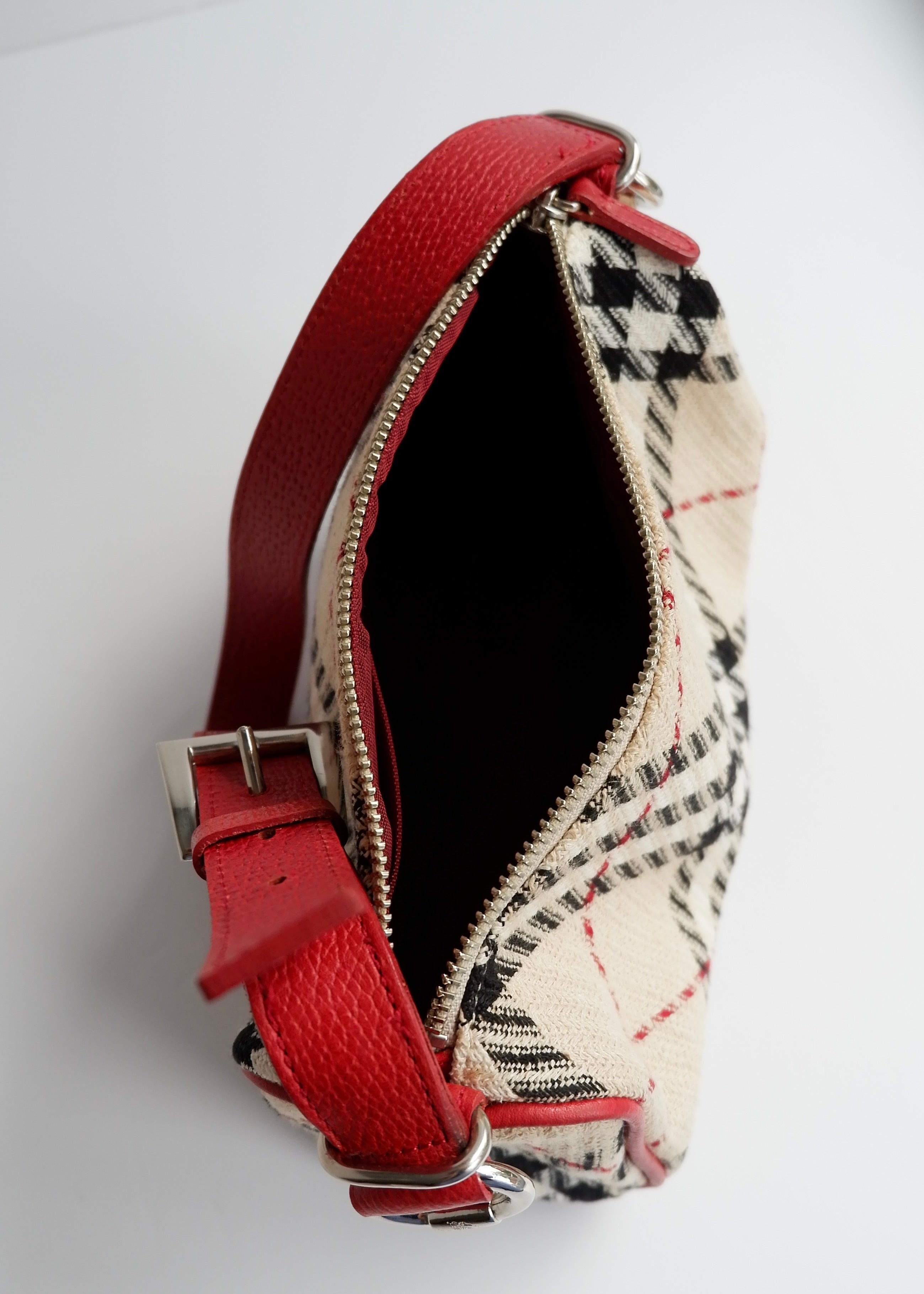 Authentic Preowned Burberry Red Novacheck Shoulder Bag