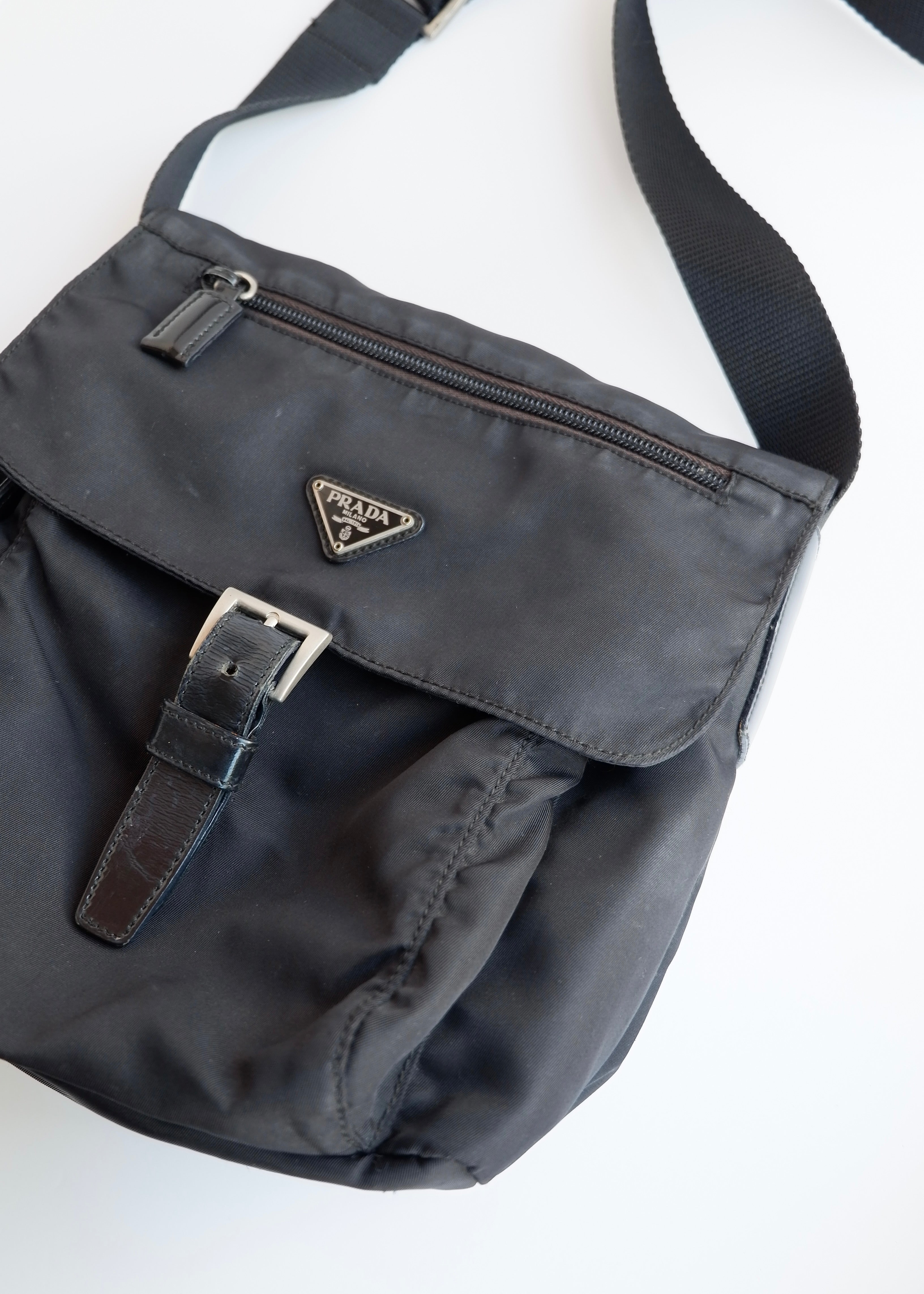 Authentic Preowned Prada Black Nylon Crossbody Bag