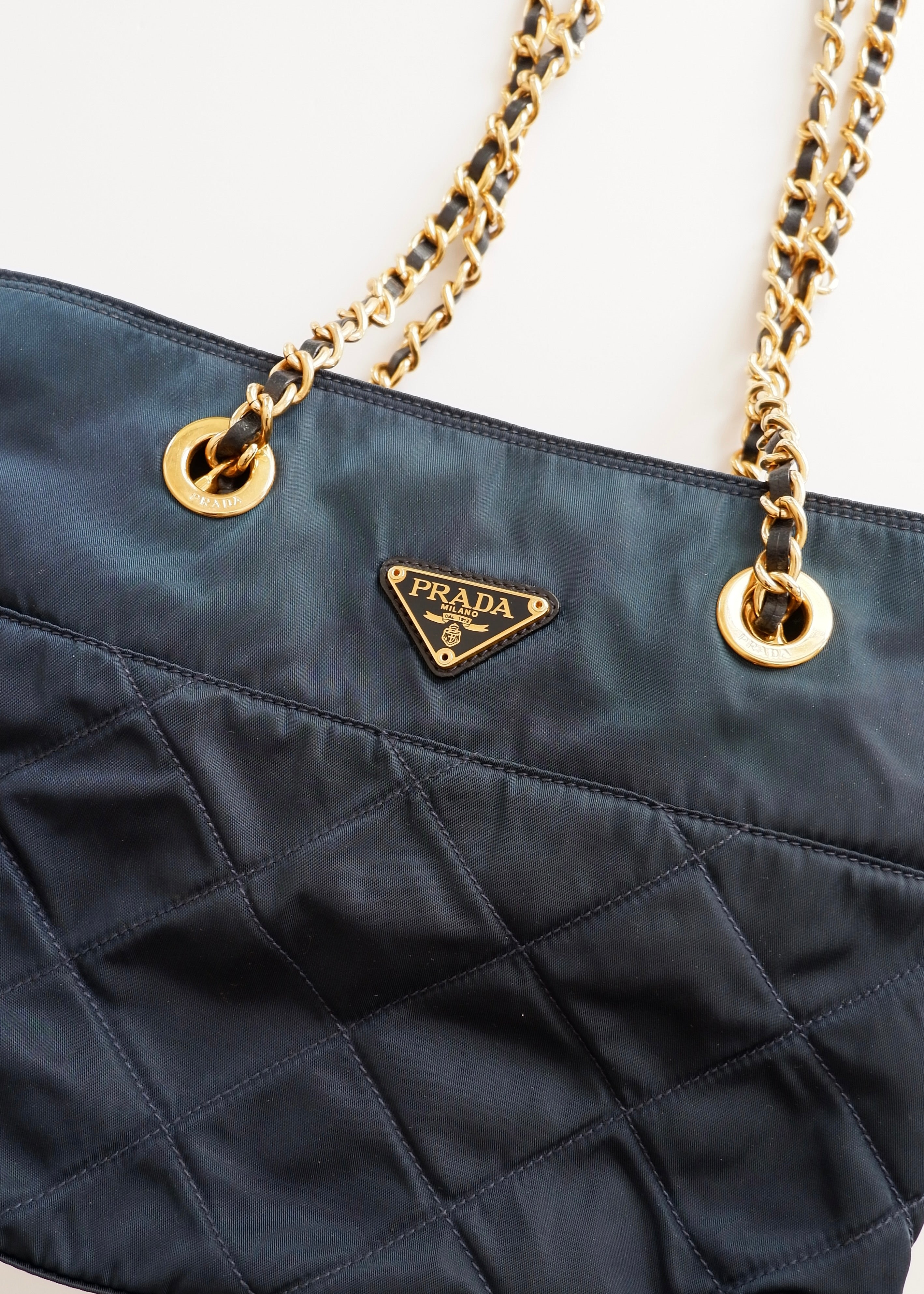 Authentic Preowned Prada Navy Quilted Nylon Shoulder Bag