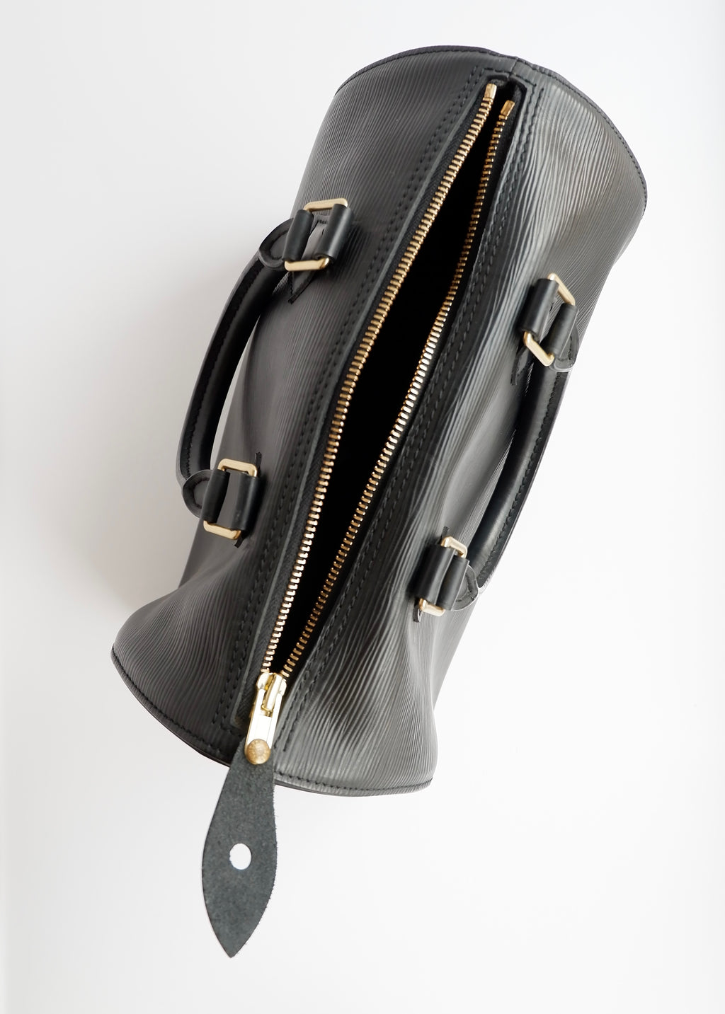 Authentic Preowned Louis Vuitton Black Epi Speedy 25