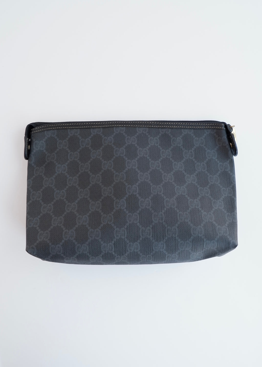 Authentic Preowned Vintage Gucci Black GG Coated Canvas Pouch