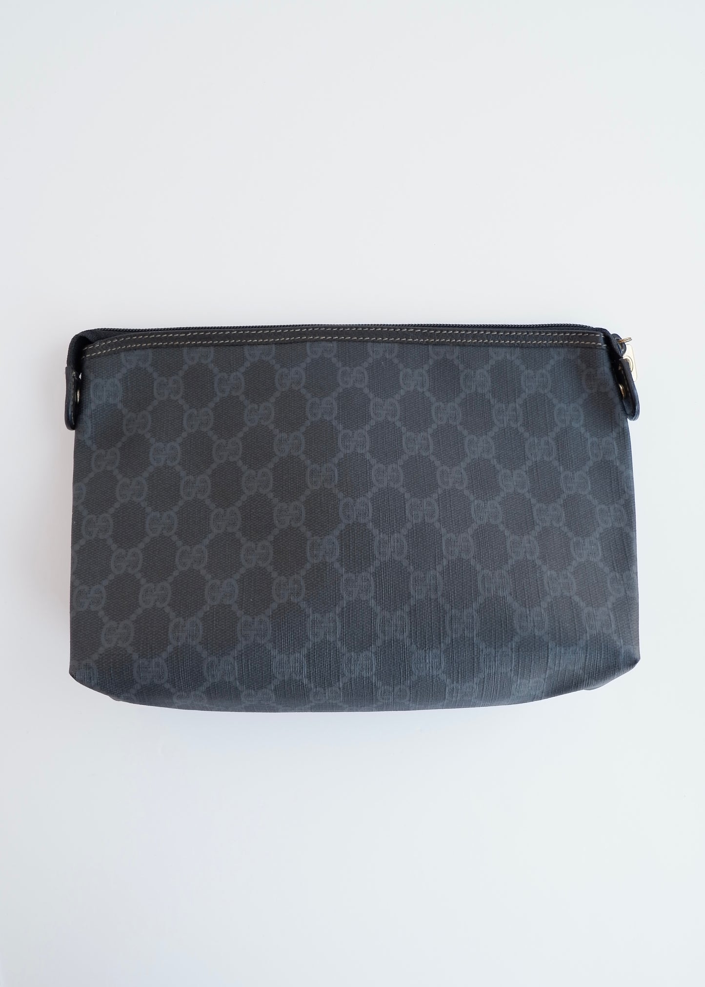 Authentic Preowned Vintage Gucci Black GG Coated Canvas Pouch
