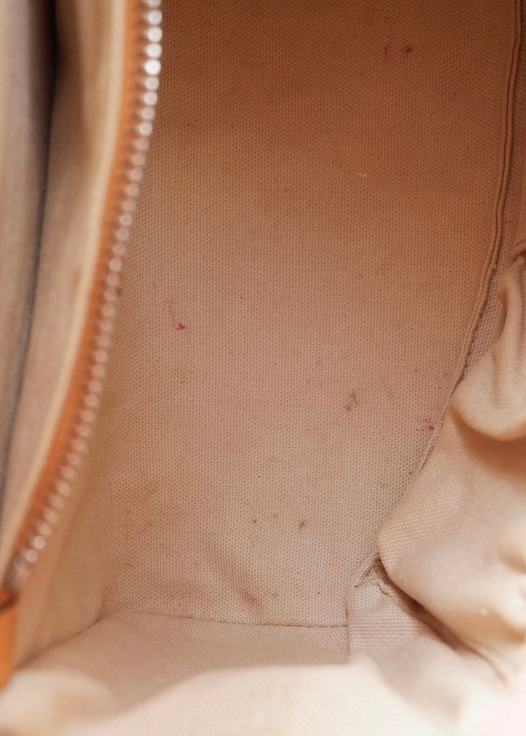 Authentique sac bandoulière Givenchy Antigona petit modèle en cuir couleur camel, d'occasion