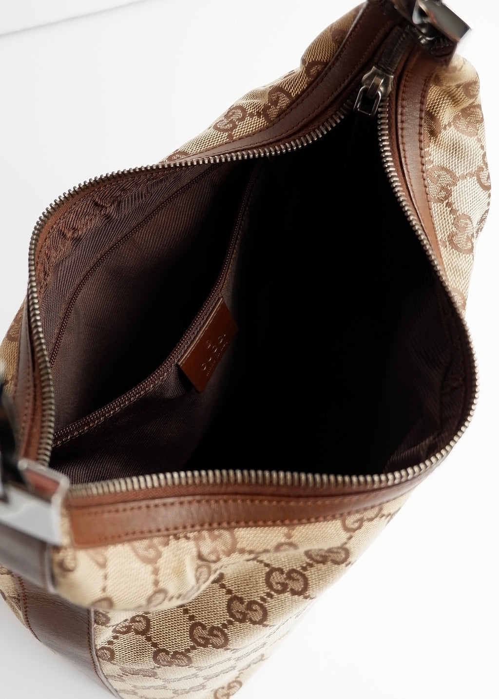 Preowned Gucci Brown GG Canvas Shoulder Bag
