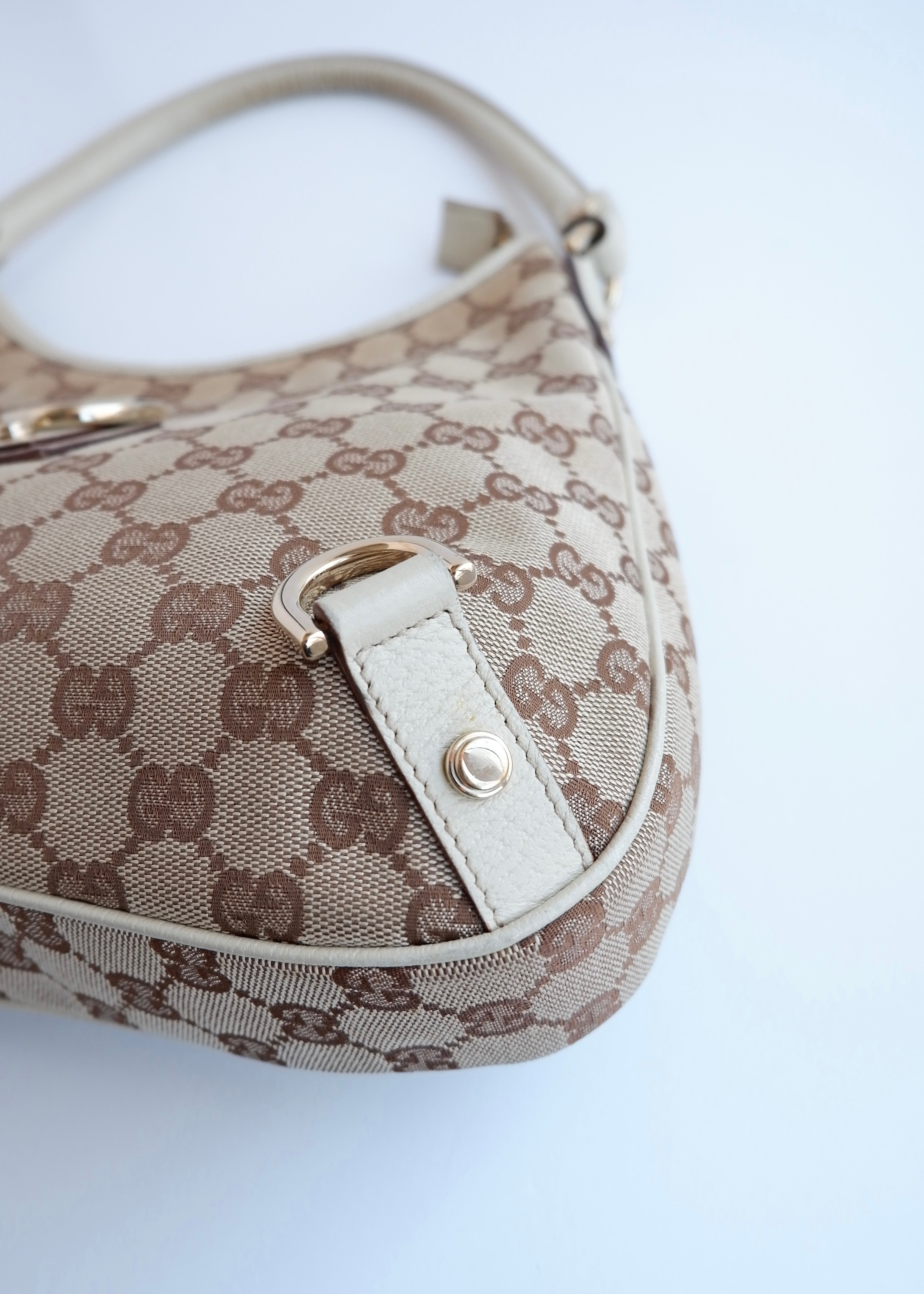 Authentic Preowned Gucci White GG Canvas Shoulder Bag