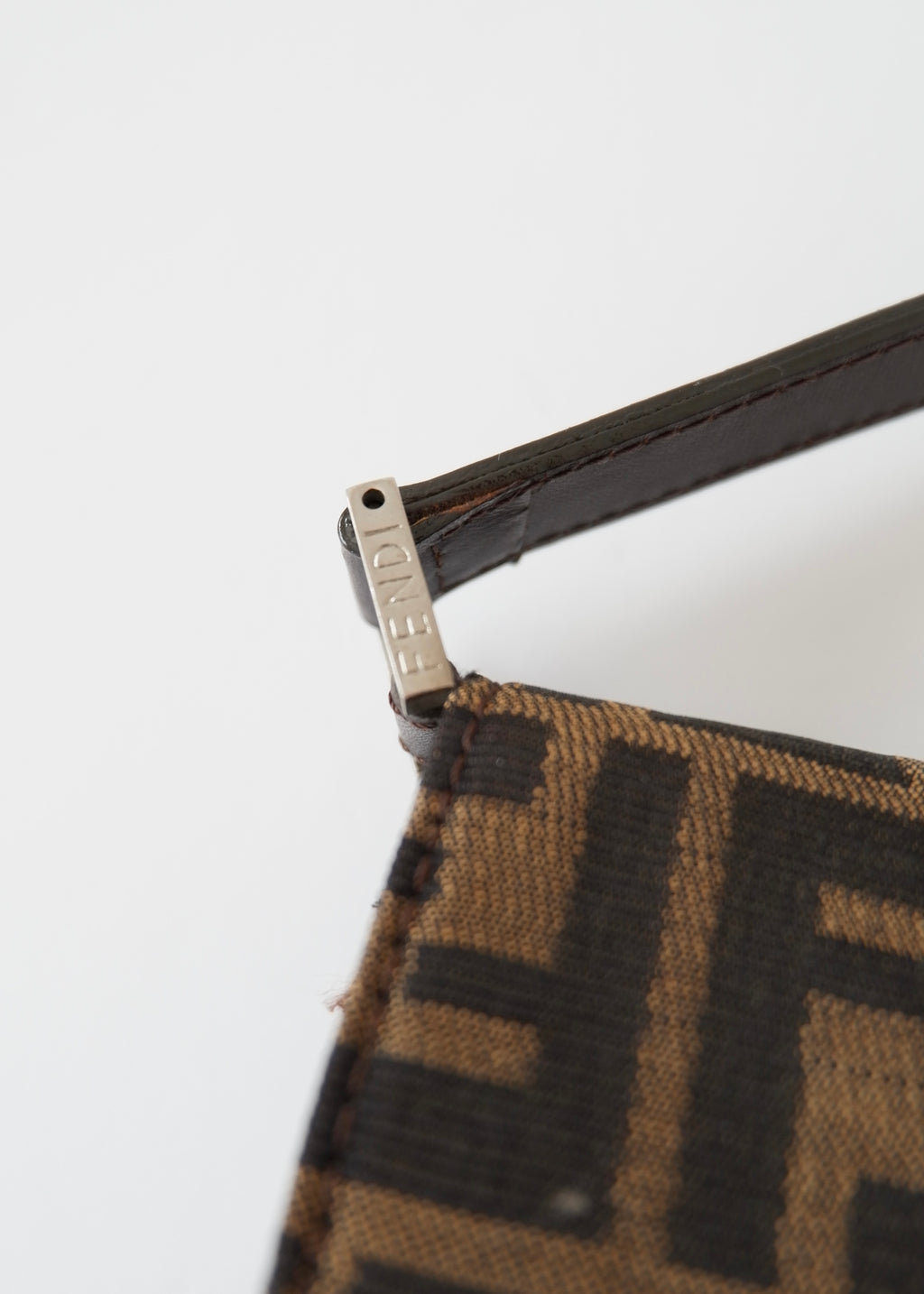 Authentic Preowned Vintage Fendi Brown Zucca Shoulder Bag