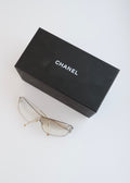 Authentic Preowned Vintage Chanel Transparent Crystal CC Logo Sunglasses
