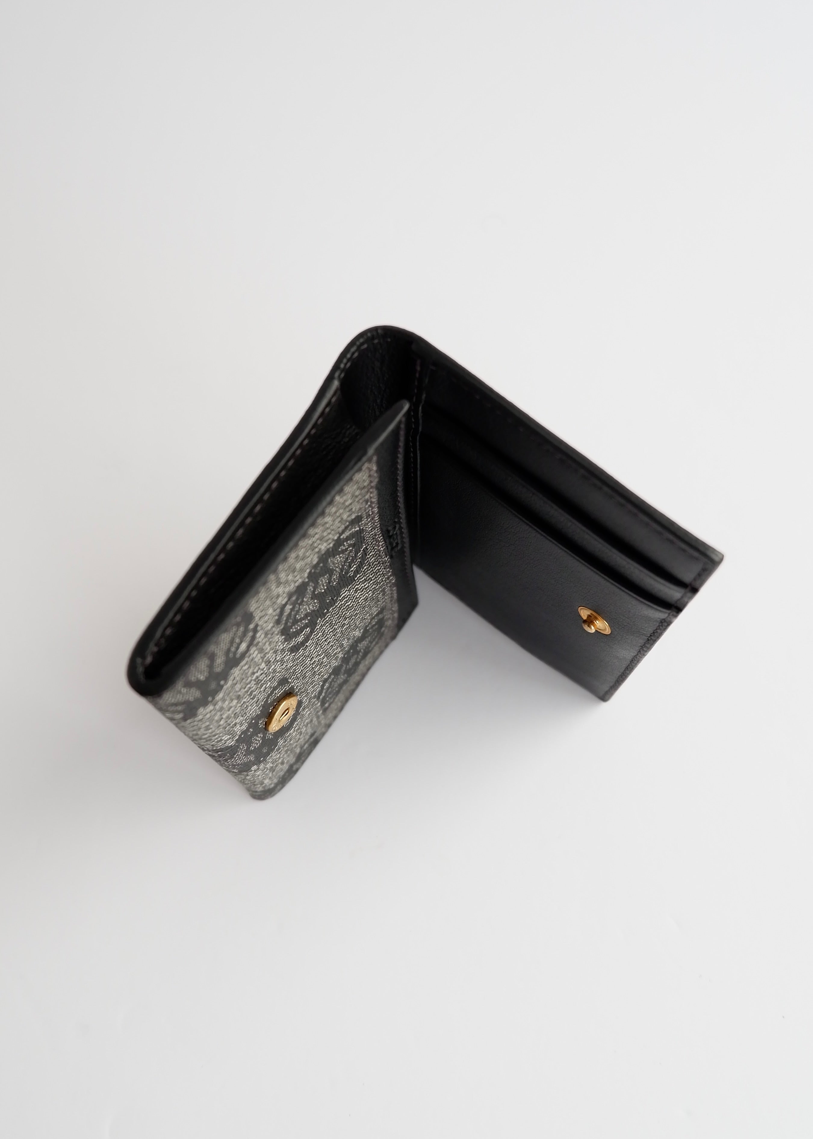 Authentic Preowned Loewe Navy Coated Canvas Anagram Logo Card Holder