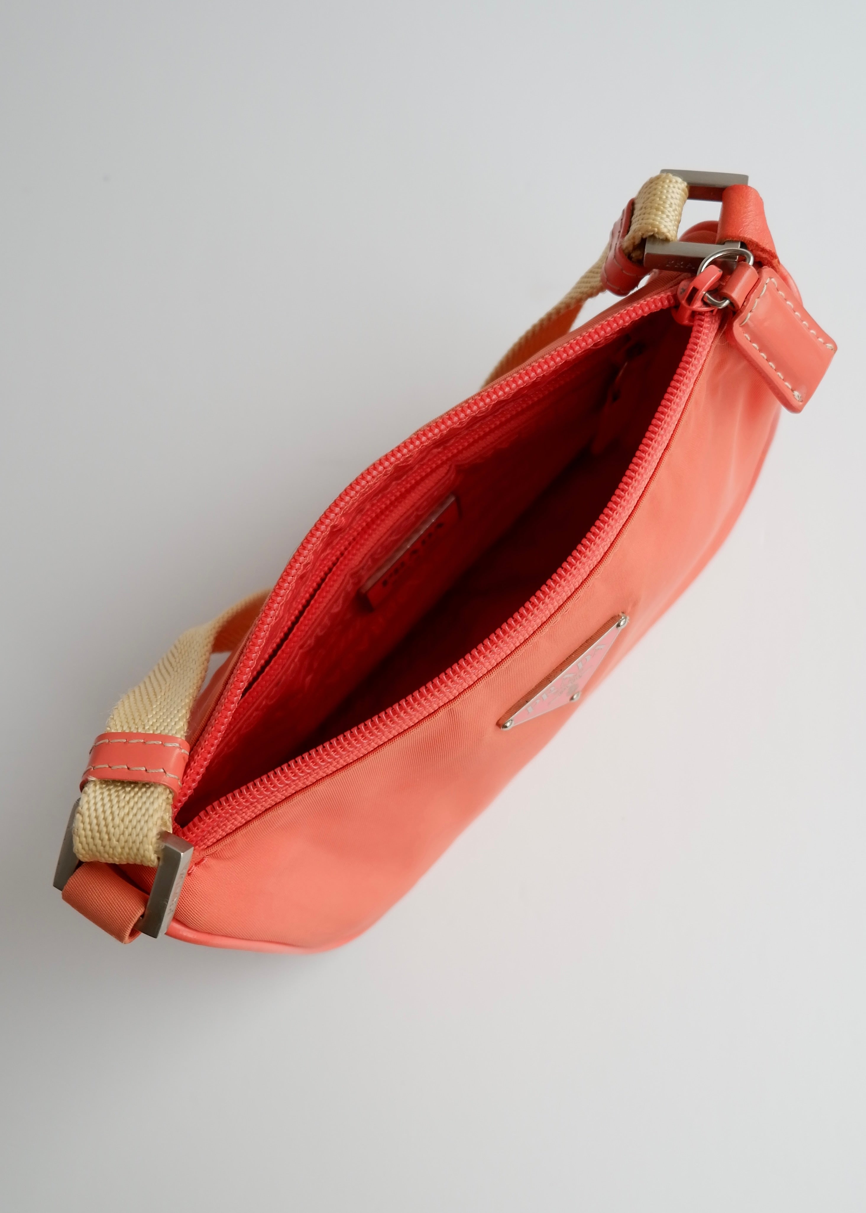 Authentic Preowned Prada Salmon Pink Nylon Shoulder Bag