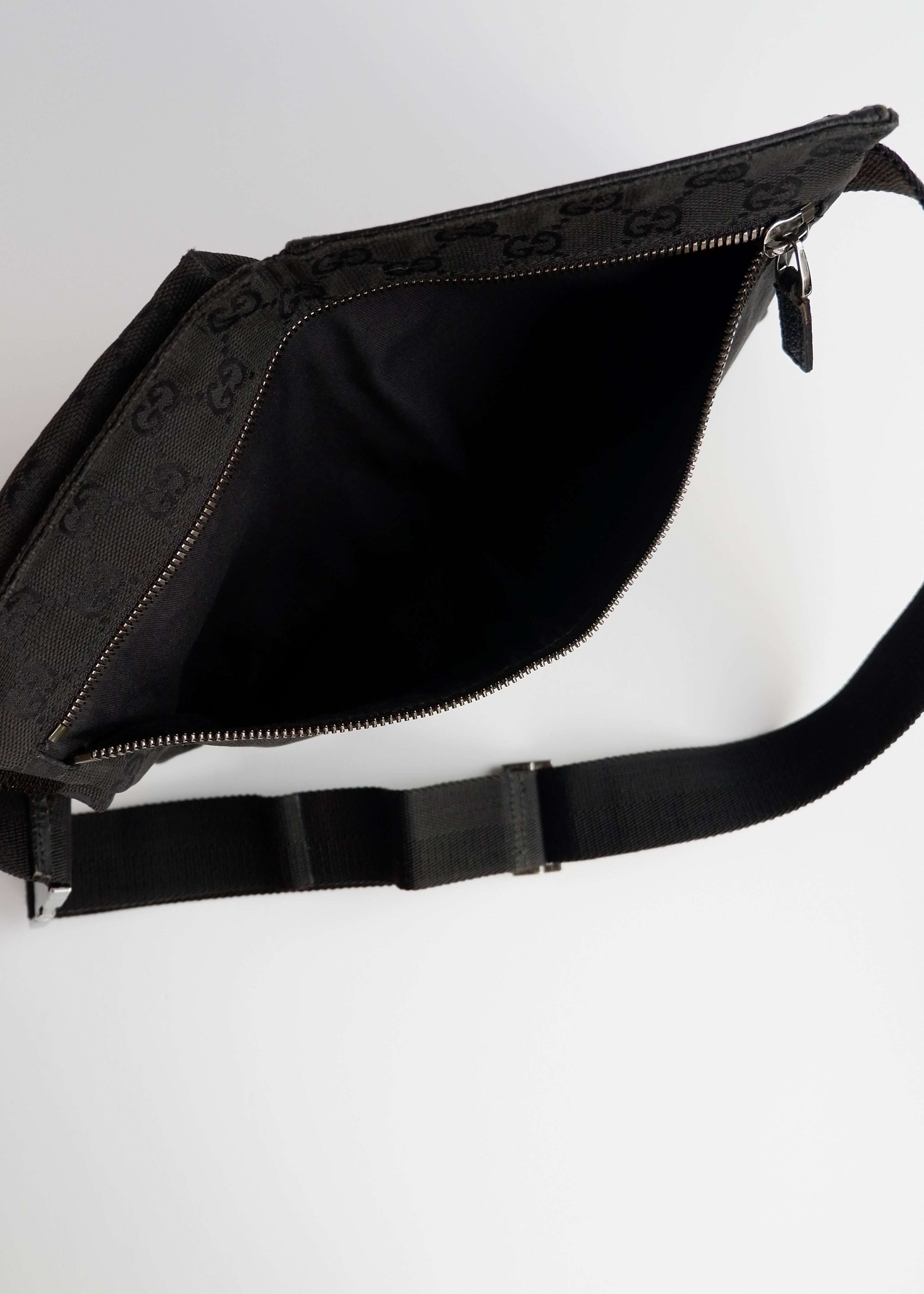 Authentic Preowned Gucci Black GG Canvas Belt Bag