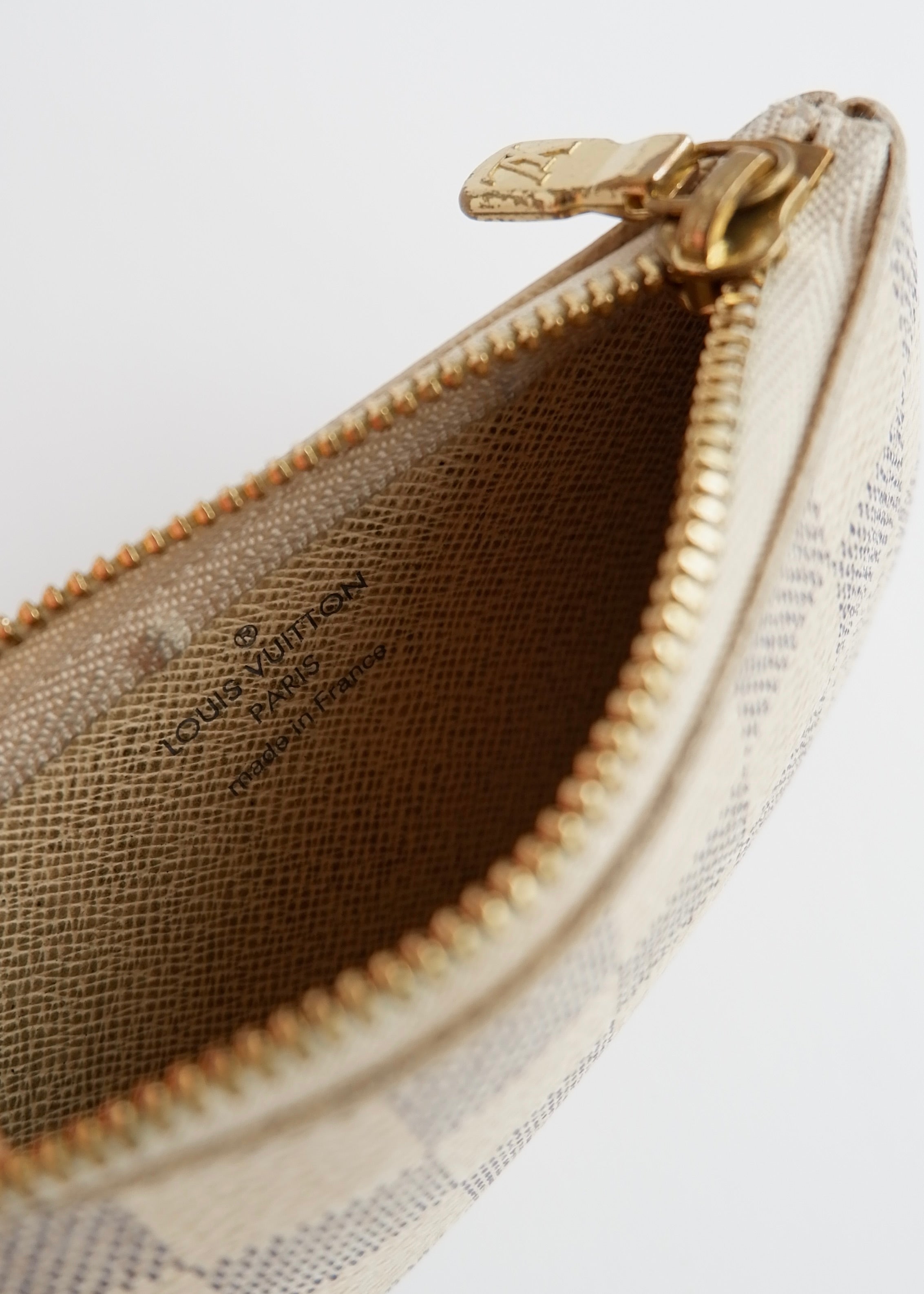 Pochette Clés Louis Vuitton Damier Azur d'occasion authentique