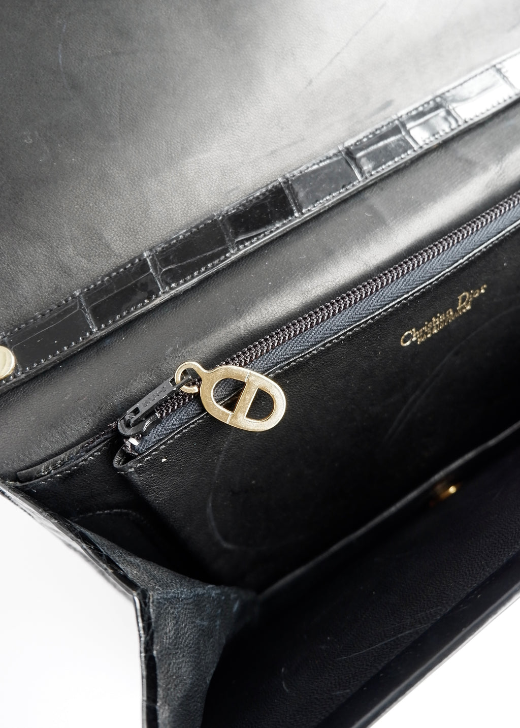 Authentic Preowned Vintage Dior Black Patent Leather Shoulder Bag