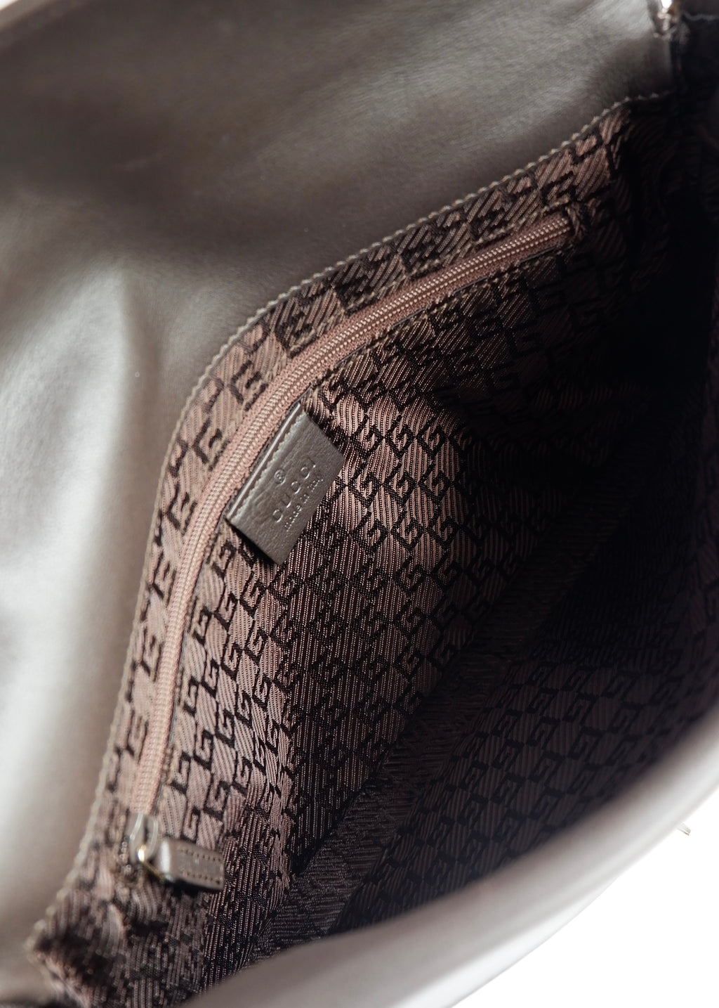 Authentic Preowned Gucci Brown Leather Shoulder Bag
